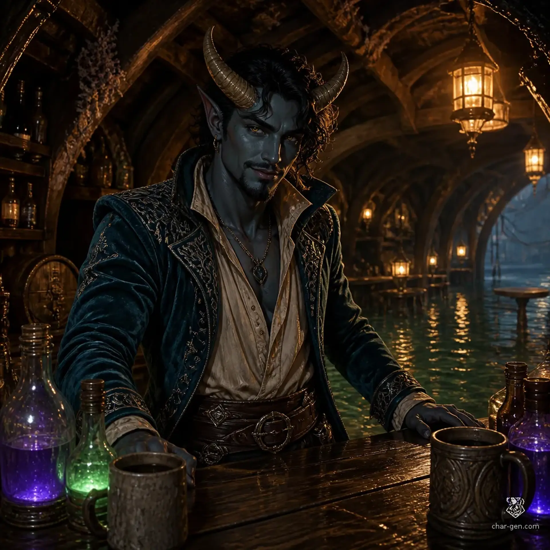 The Leviathan's Gaze - AI-generated fantasy Tavern