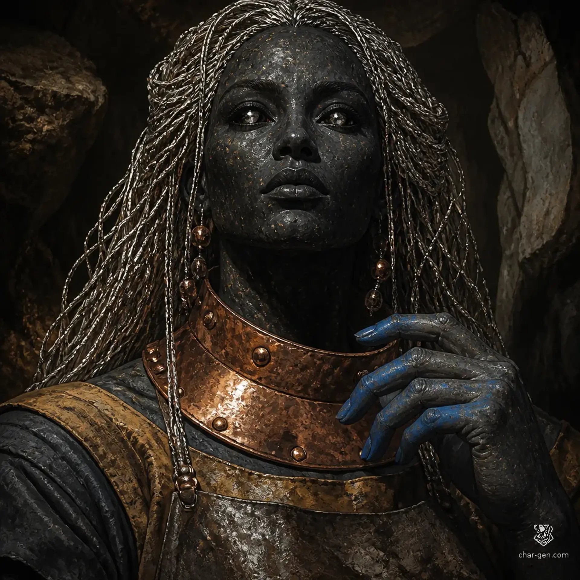Elder Grenda Stone-Heart - AI-generated fantasy NPC