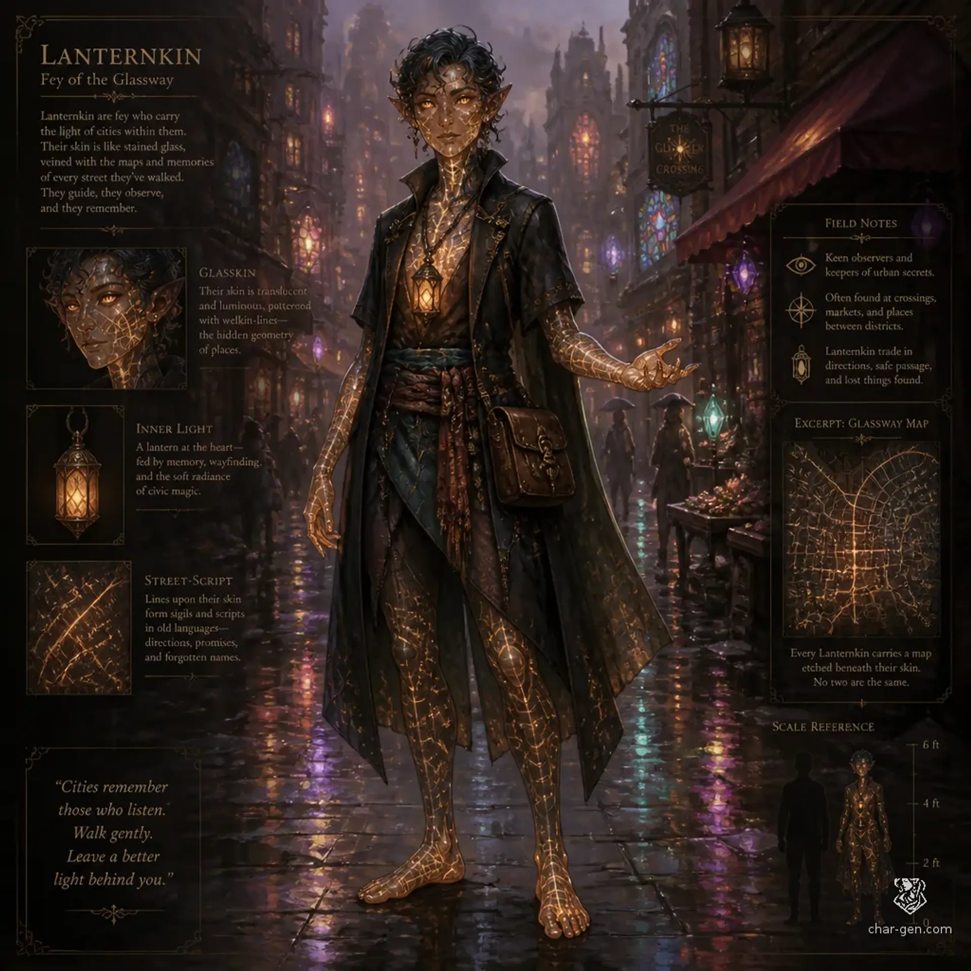 Lanternkin - AI-generated fantasy Species