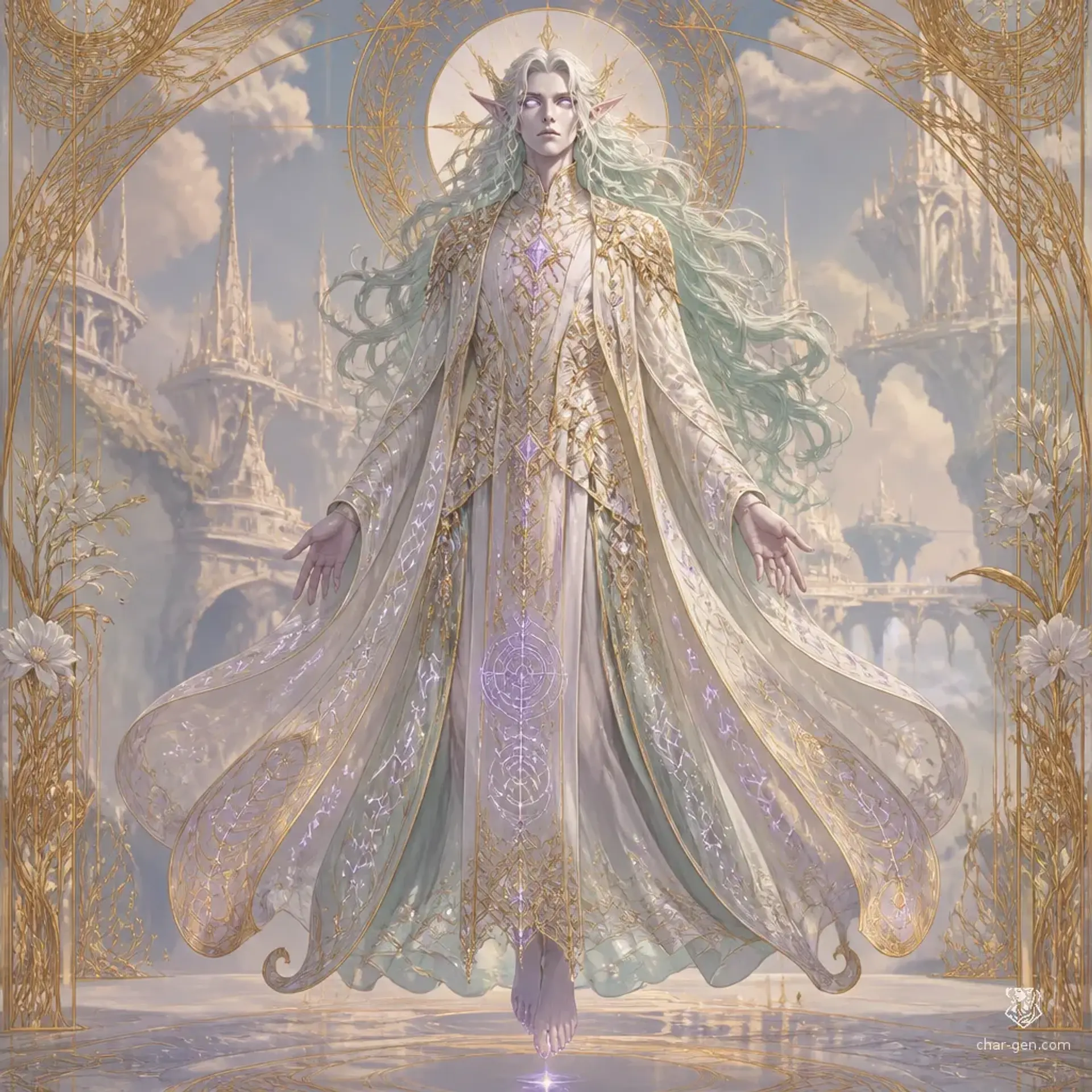 Luminal Aelfen - AI-generated fantasy Species