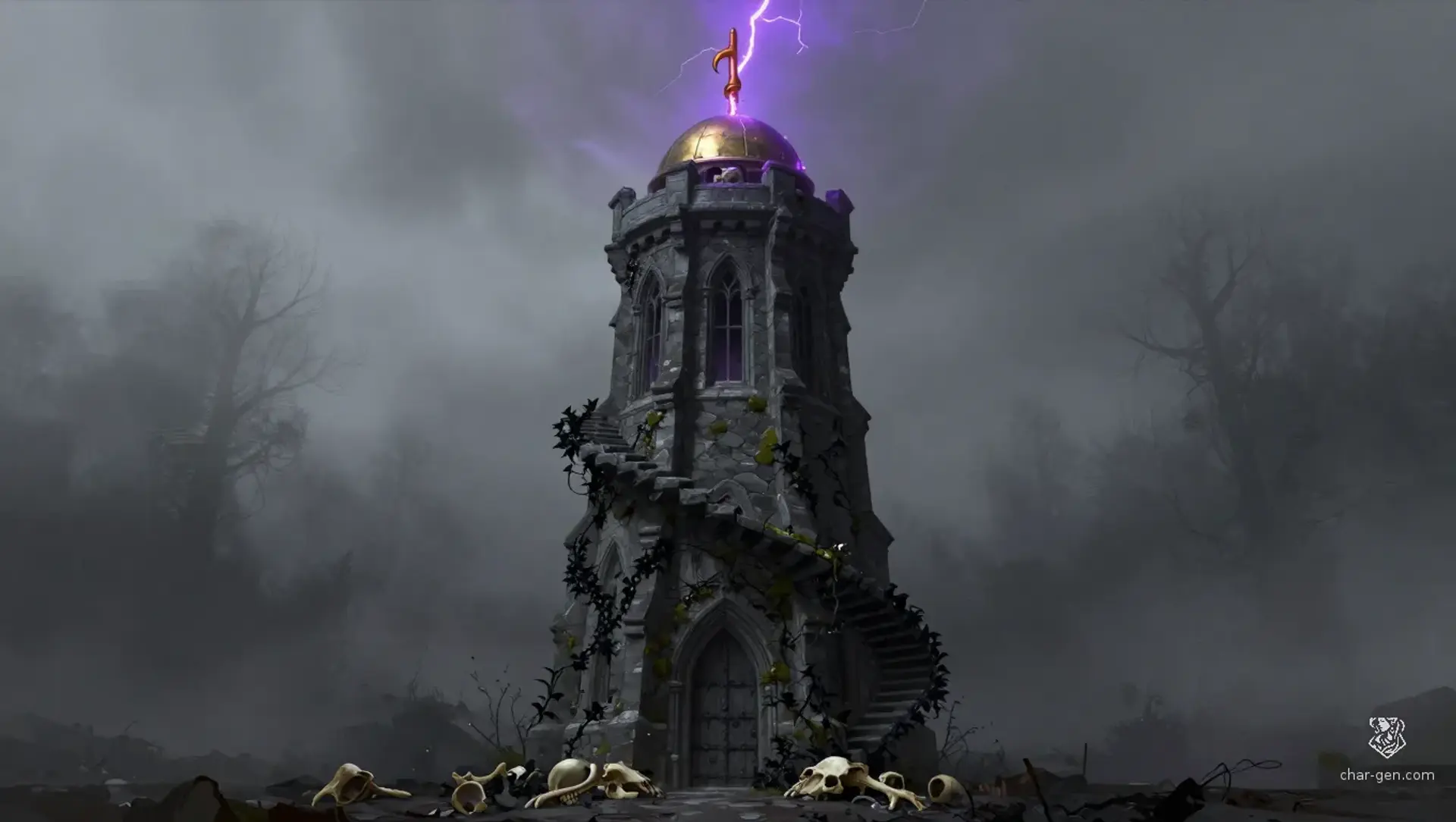 The Grey Reach - AI-generated fantasy Building