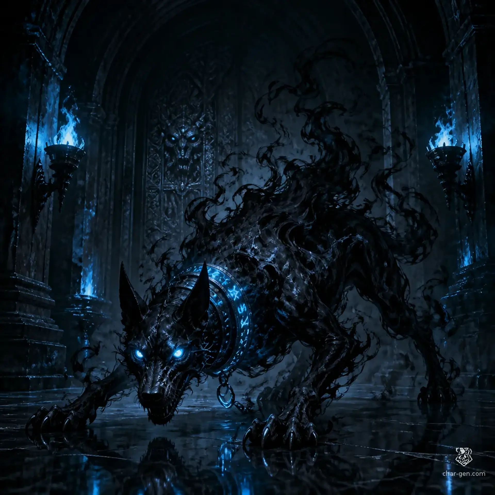 Shadow Mastiff | Fantasy Monster Generated by CharGen