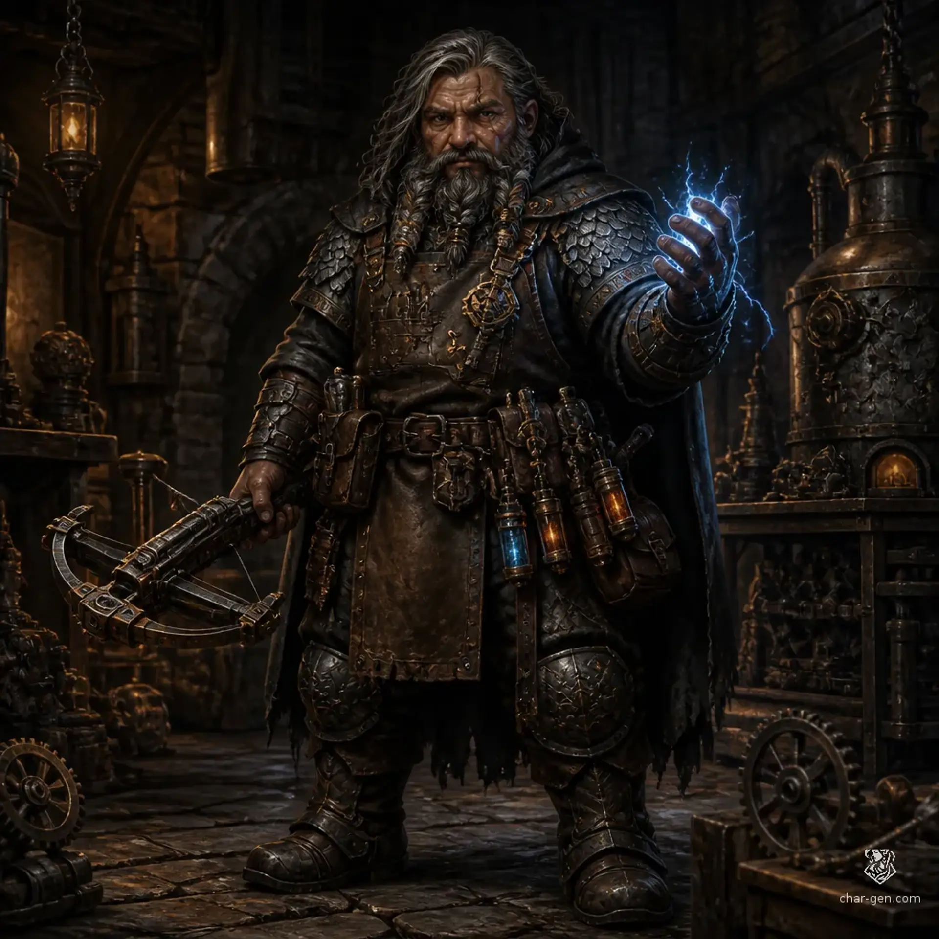 Vask Ordoz - AI-generated fantasy Character
