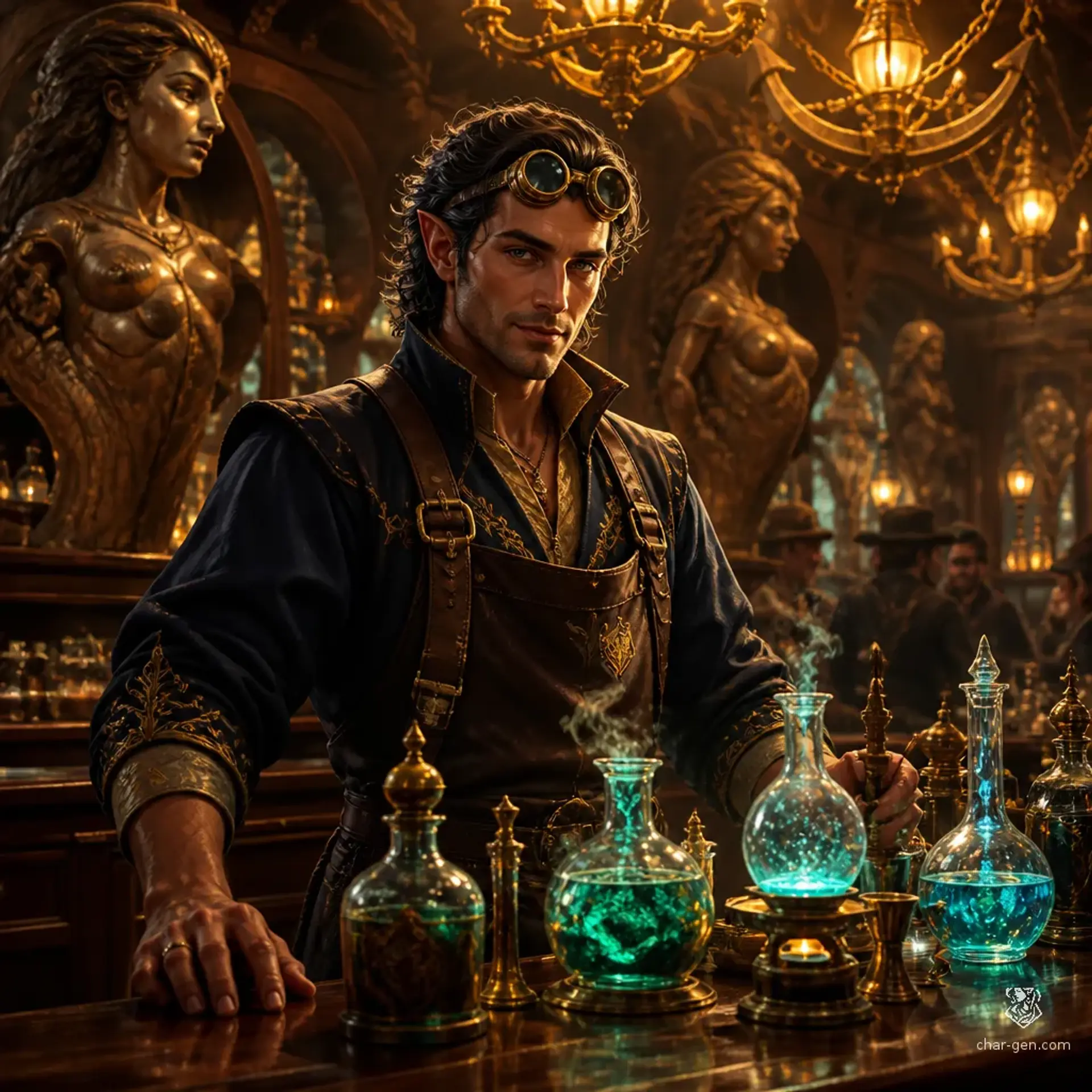 The Gilded Anchor - AI-generated fantasy Tavern