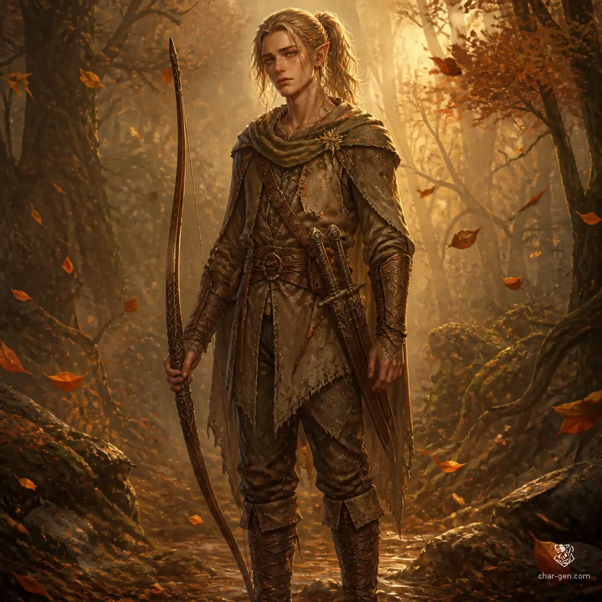 Valerius Autumn-Leaf - AI-generated fantasy Character