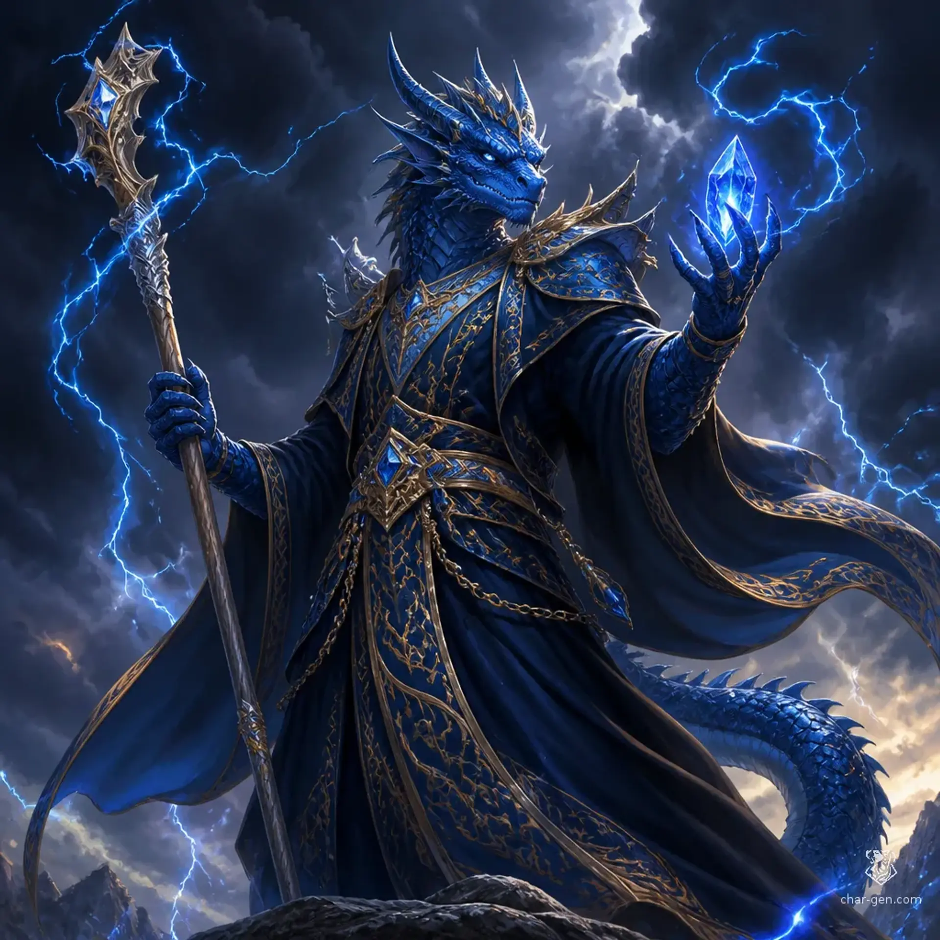 Zephyrus Stormborne - AI-generated fantasy Character