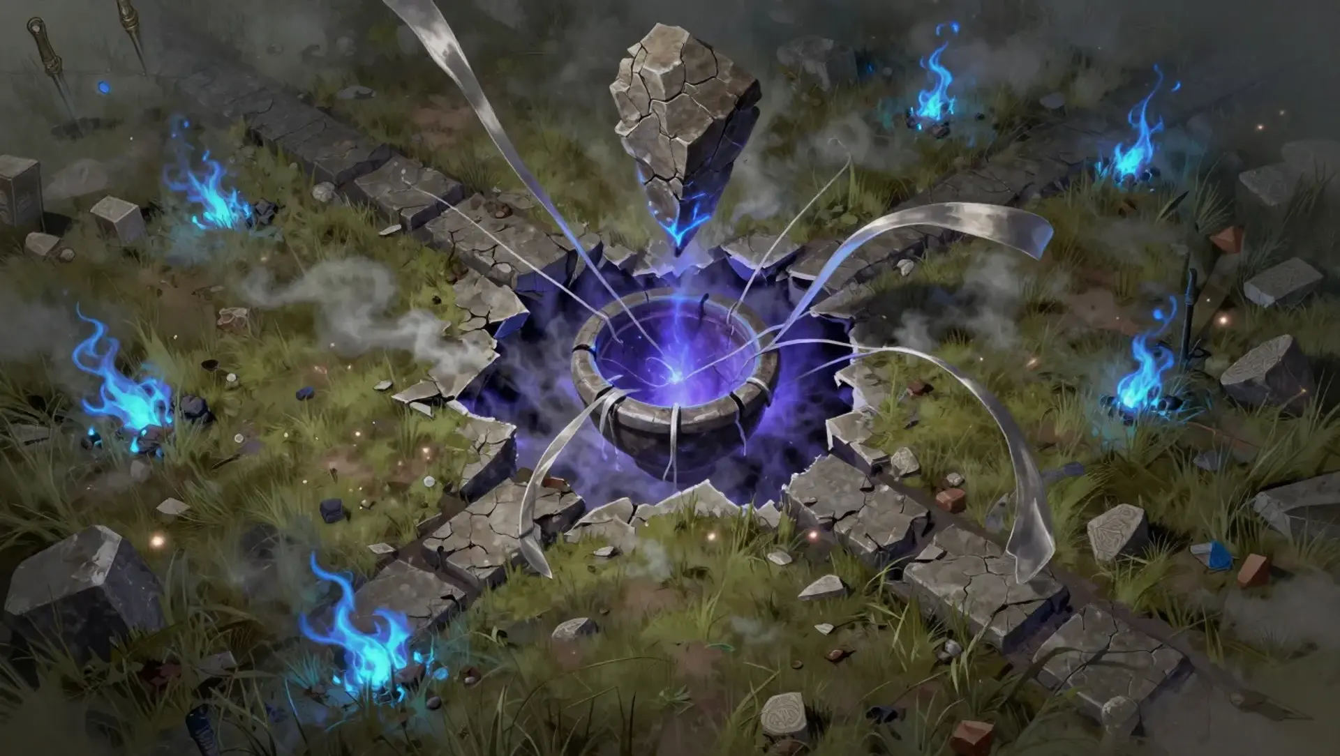 The Warding of Crescent Fields - AI-generated fantasy Encounter