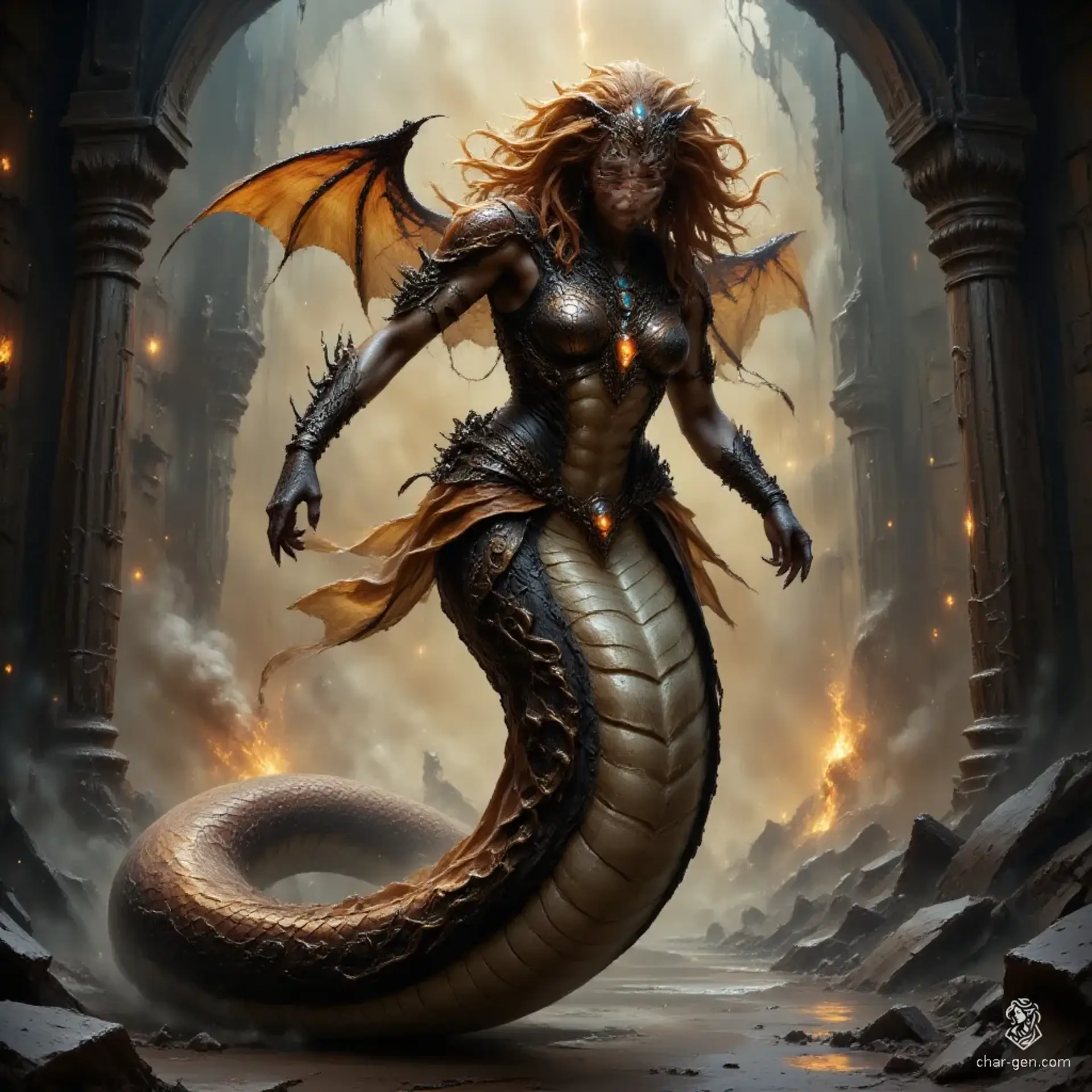 Zharinyx Vaelhrim - AI-generated fantasy NPC