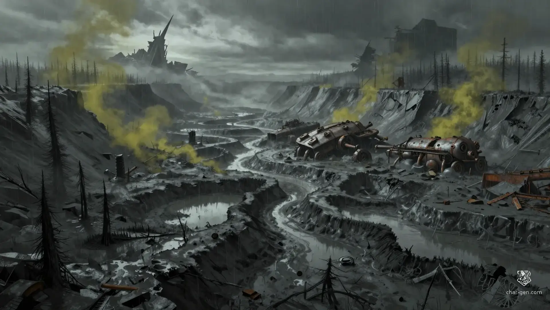 The No-Man’s Mud - AI-generated fantasy Region