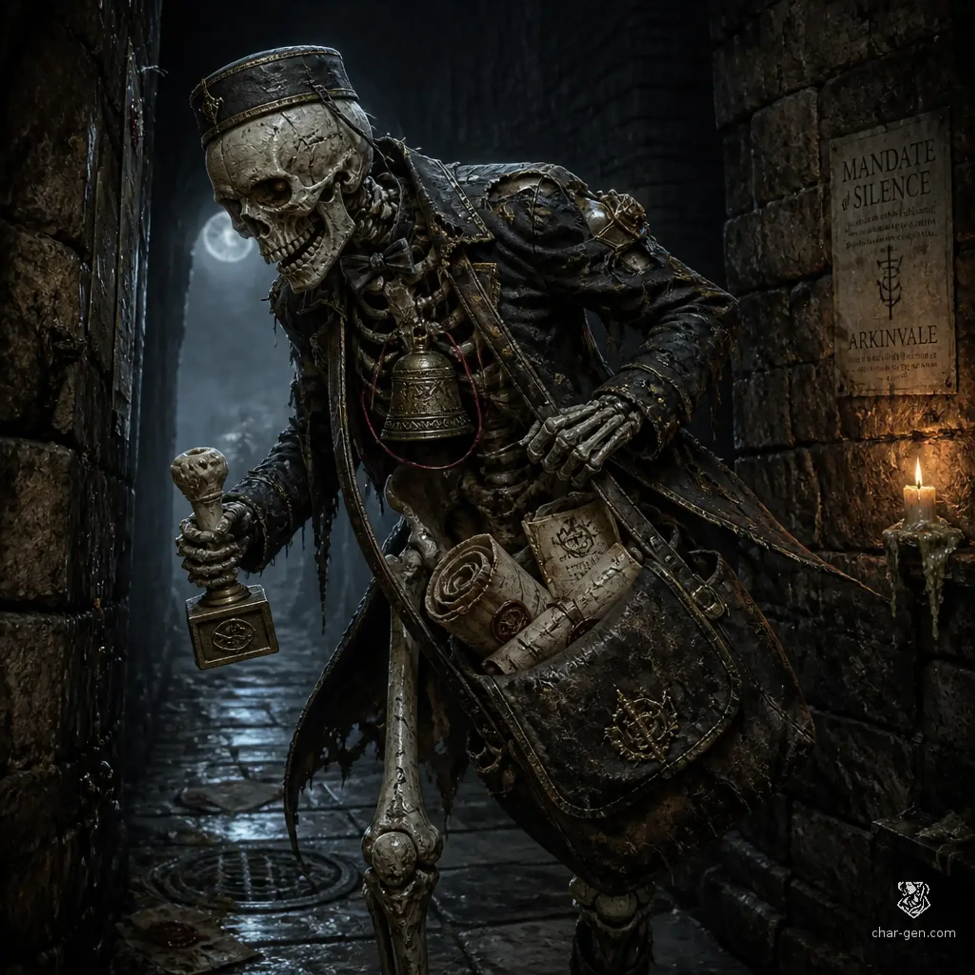 Still Bell Courier - AI-generated fantasy Monster
