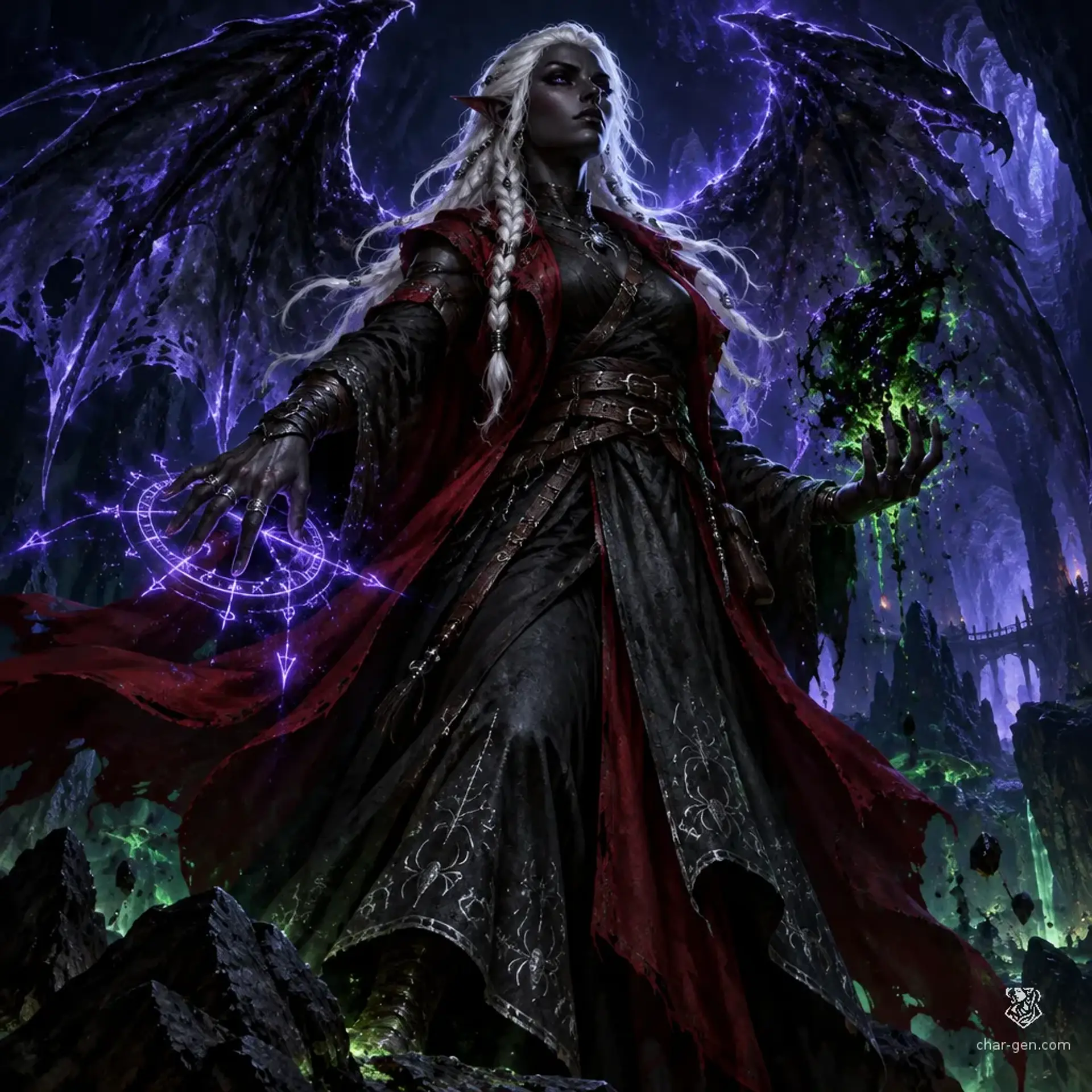 Dalarah Nar'Evulh - AI-generated fantasy Character
