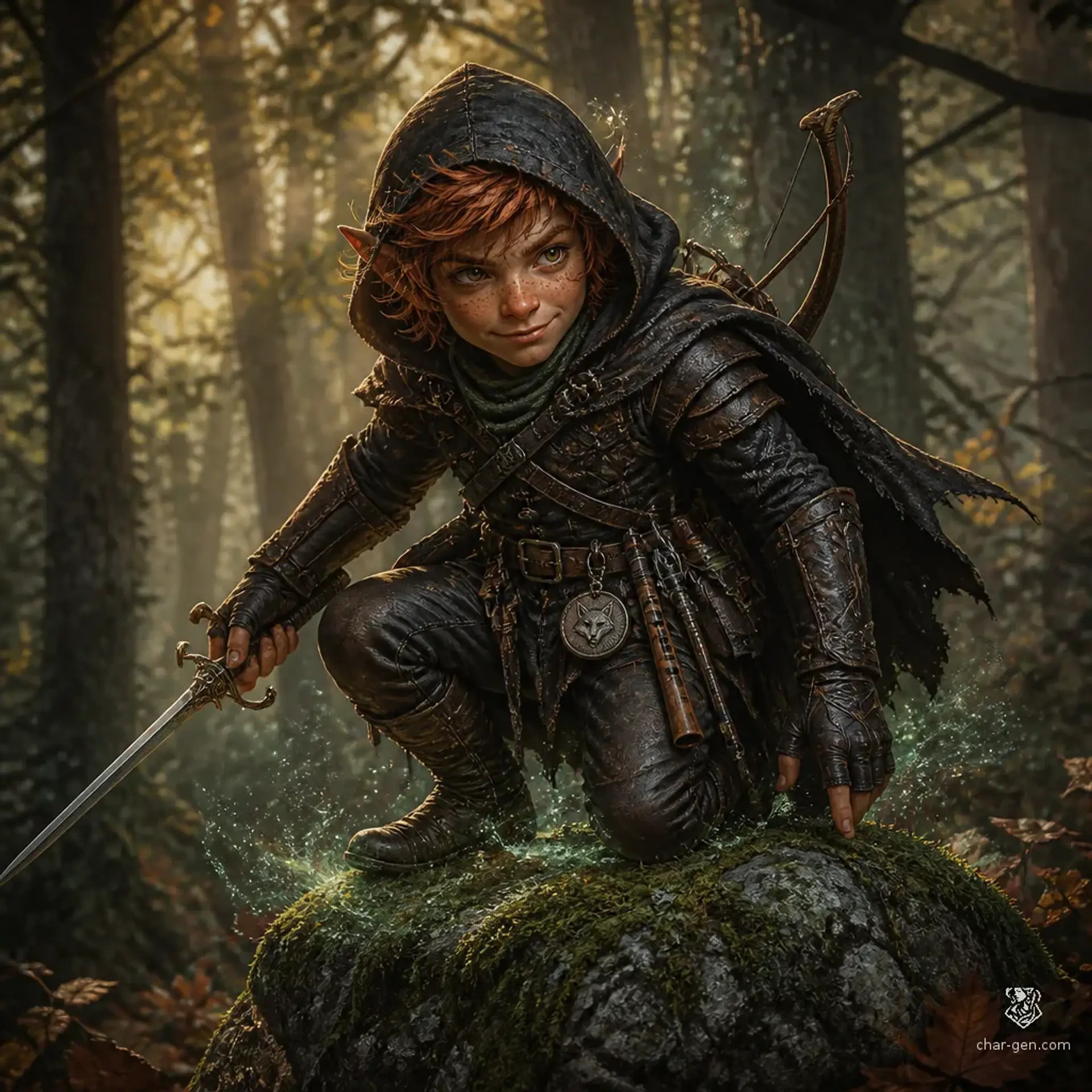 Pip Thistlebark - AI-generated fantasy Character