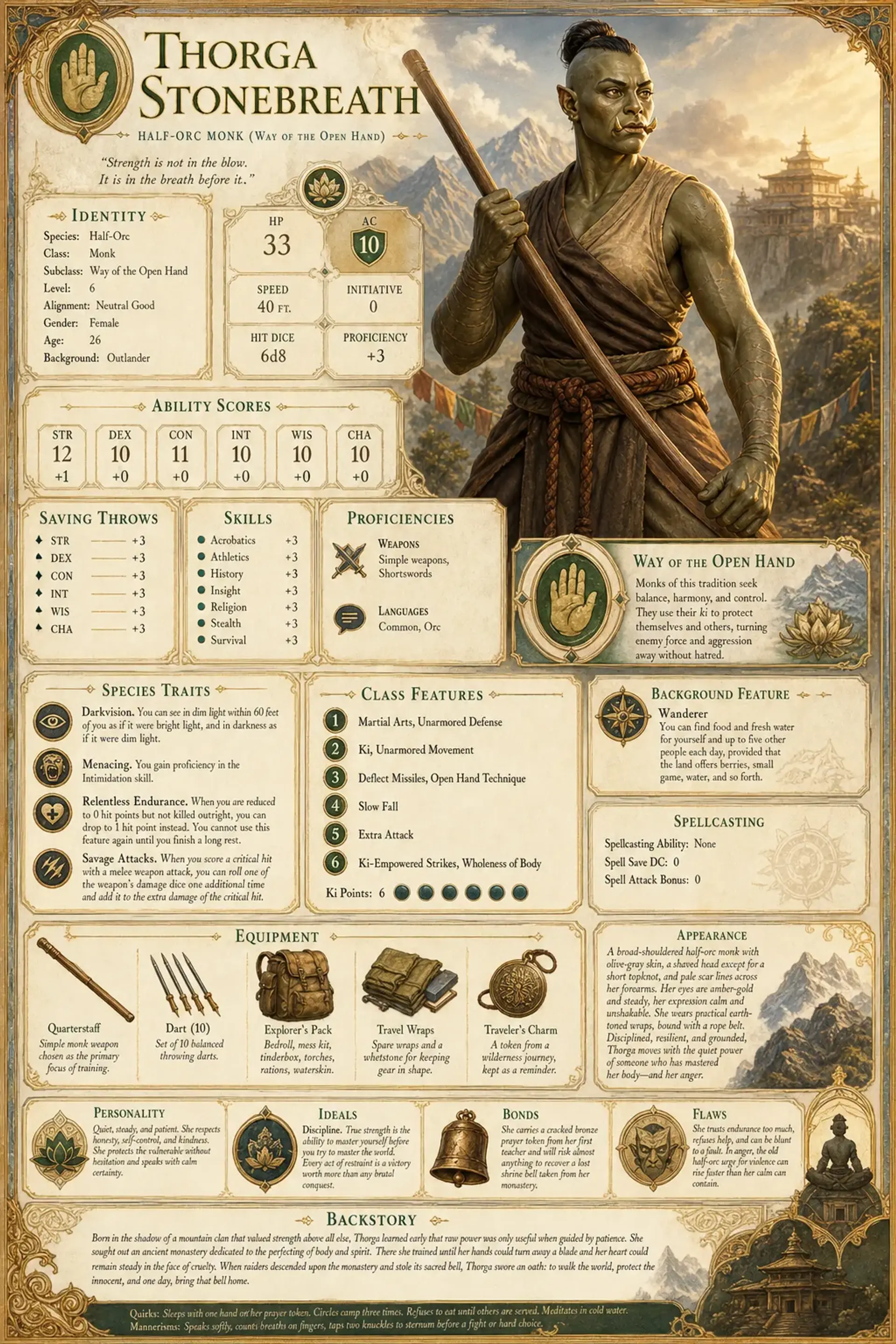 Character Sheet