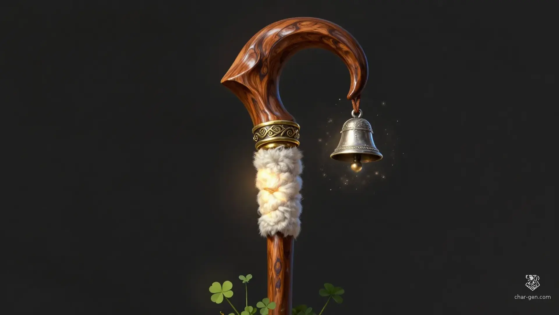 Staff of the Ovine Sovereign - AI-generated fantasy Magic Item