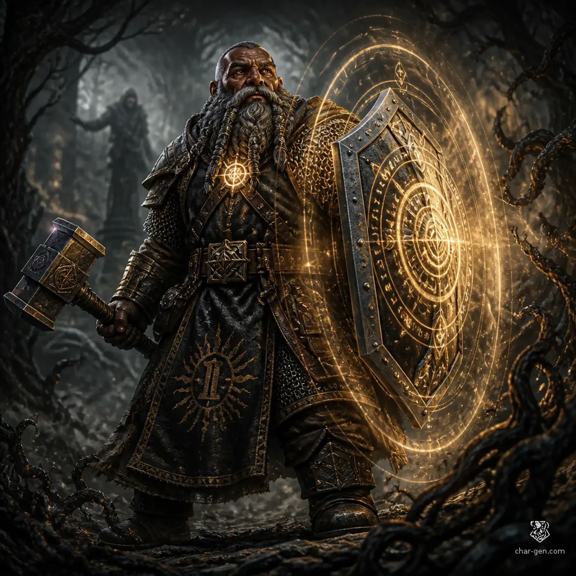 Brother Alden - AI-generated fantasy Character