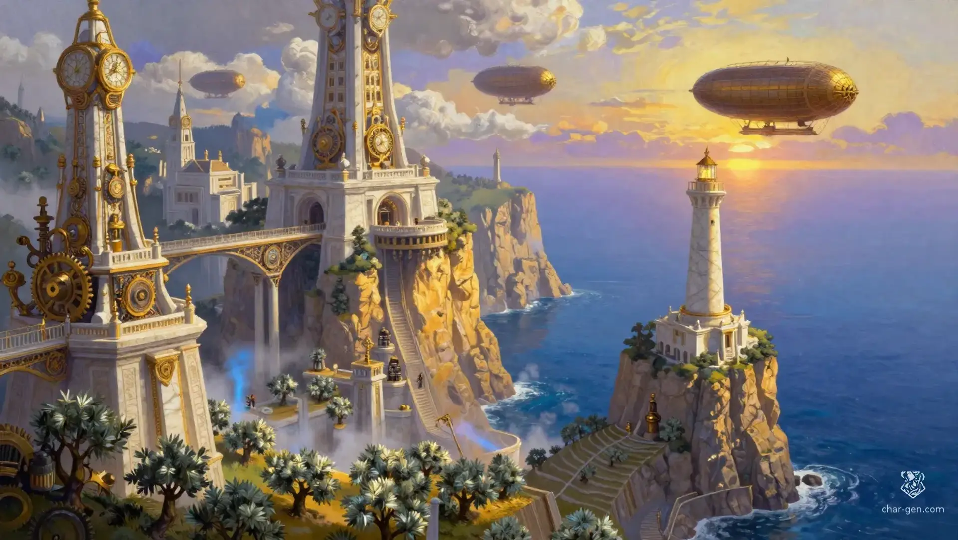 Sky Reach - The Western Empire - AI-generated fantasy Region