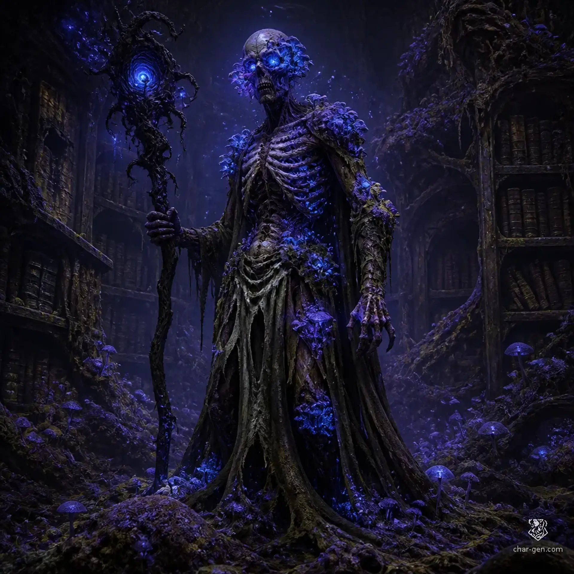 Blight-Walker Druid - AI-generated fantasy Monster