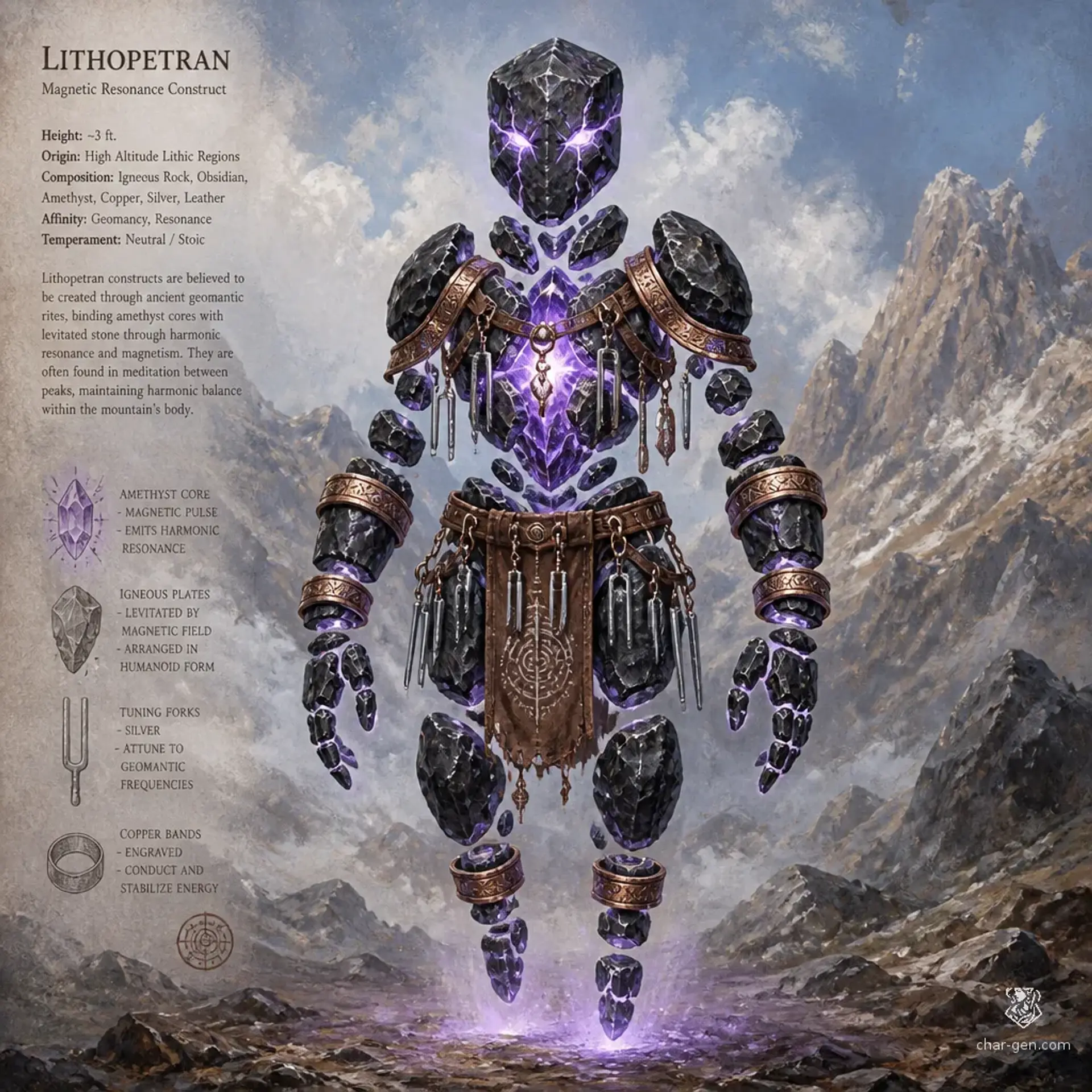 Lithopetran - AI-generated fantasy Species