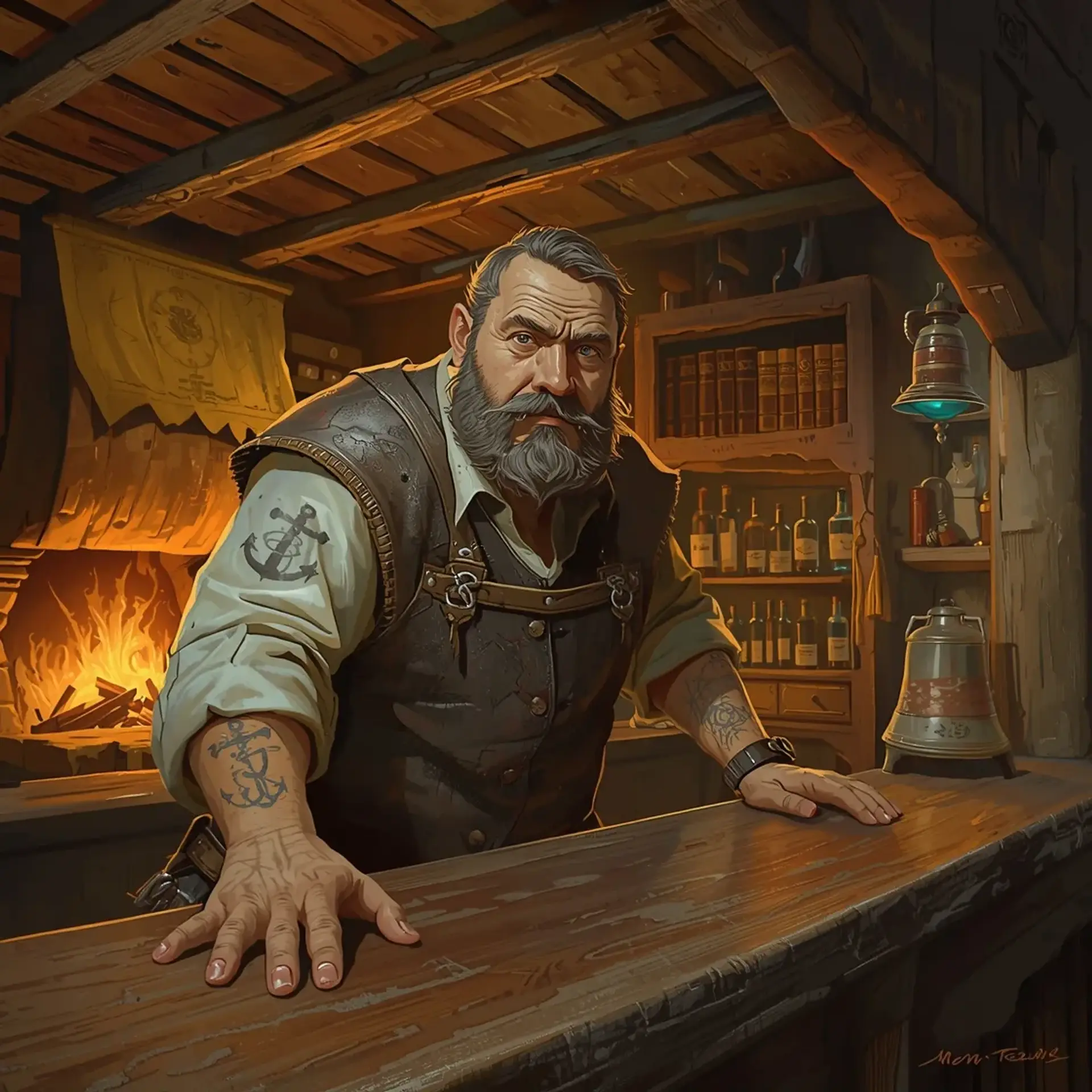The saltwake inn - AI-generated fantasy Tavern