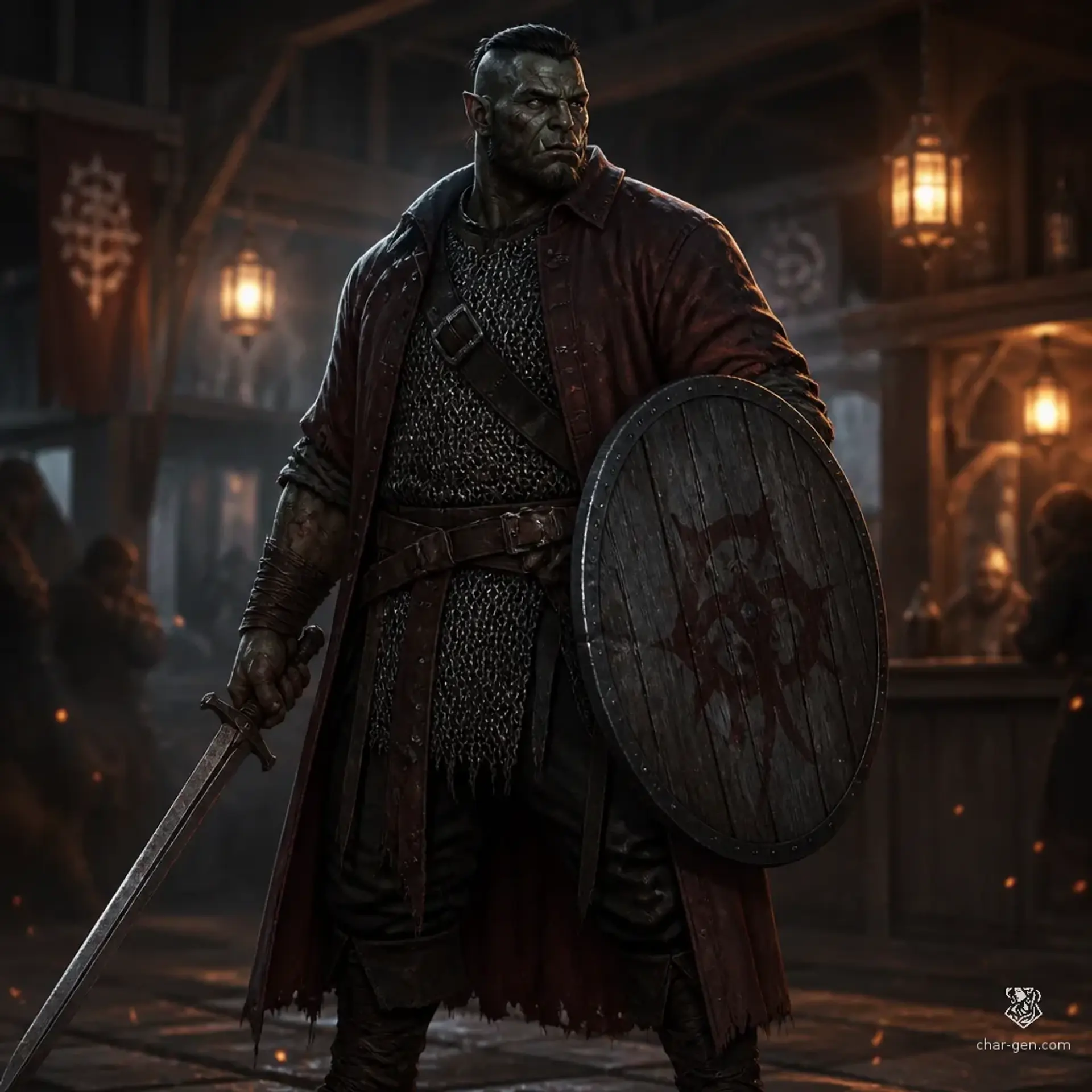Nar Bloodhand - AI-generated fantasy Character