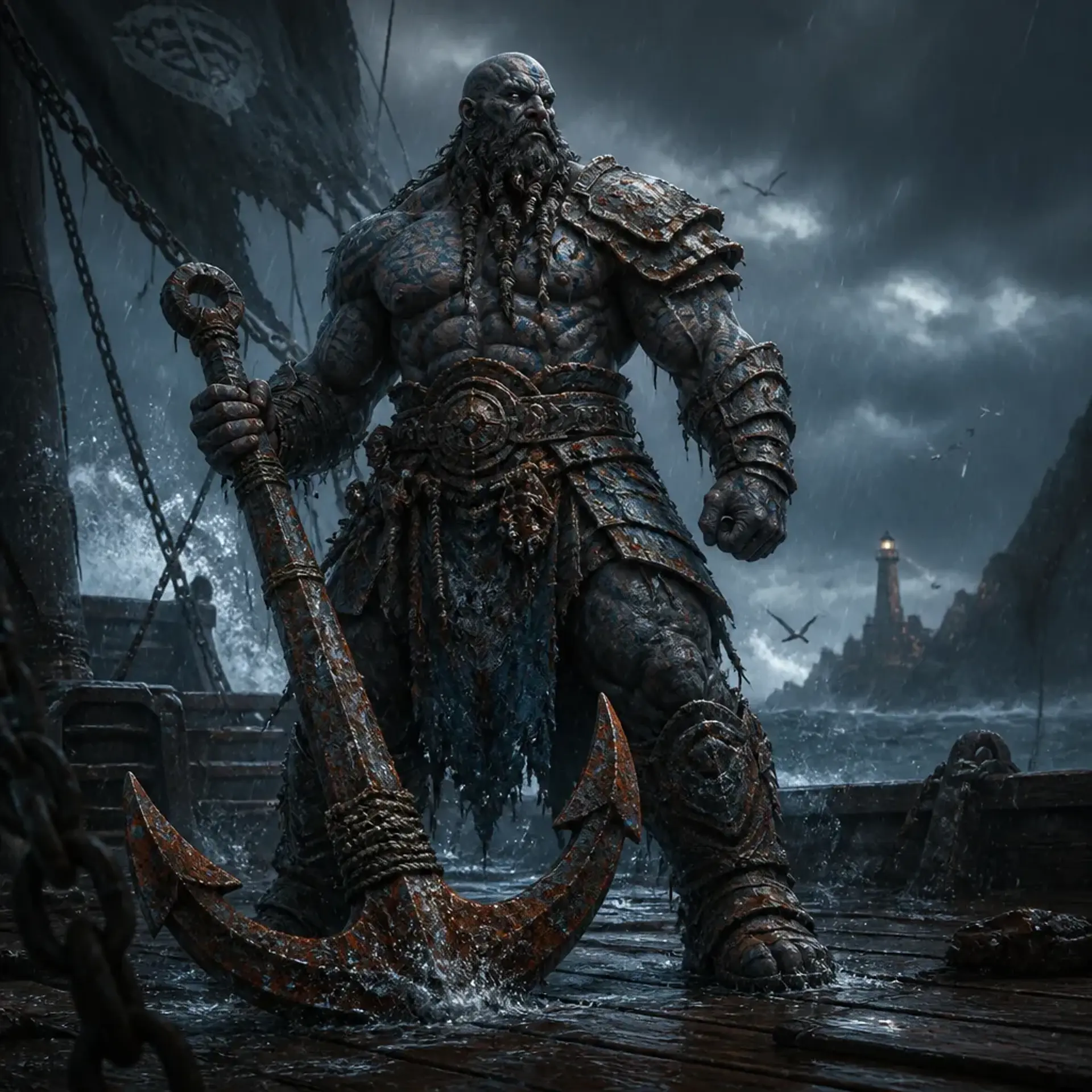 Korg Thundertide - AI-generated fantasy Character