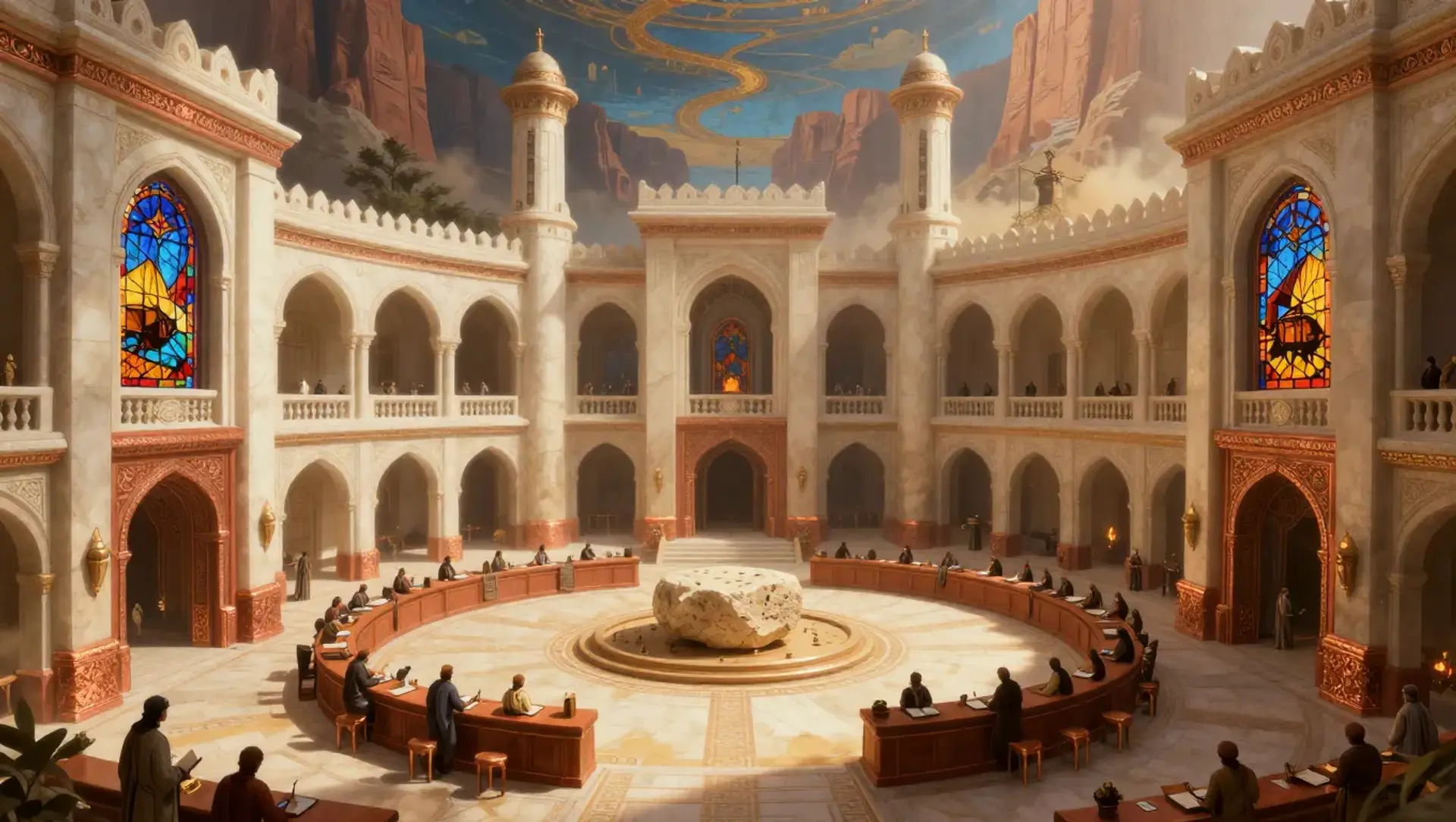 Sun-Gilded Exchange House
