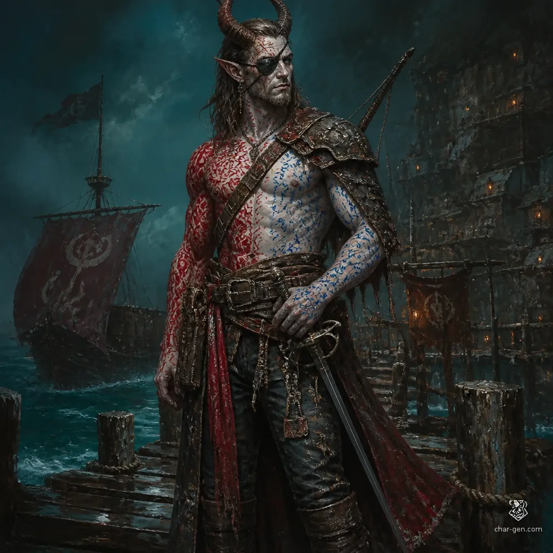 Edrin Voss - AI-generated fantasy Character