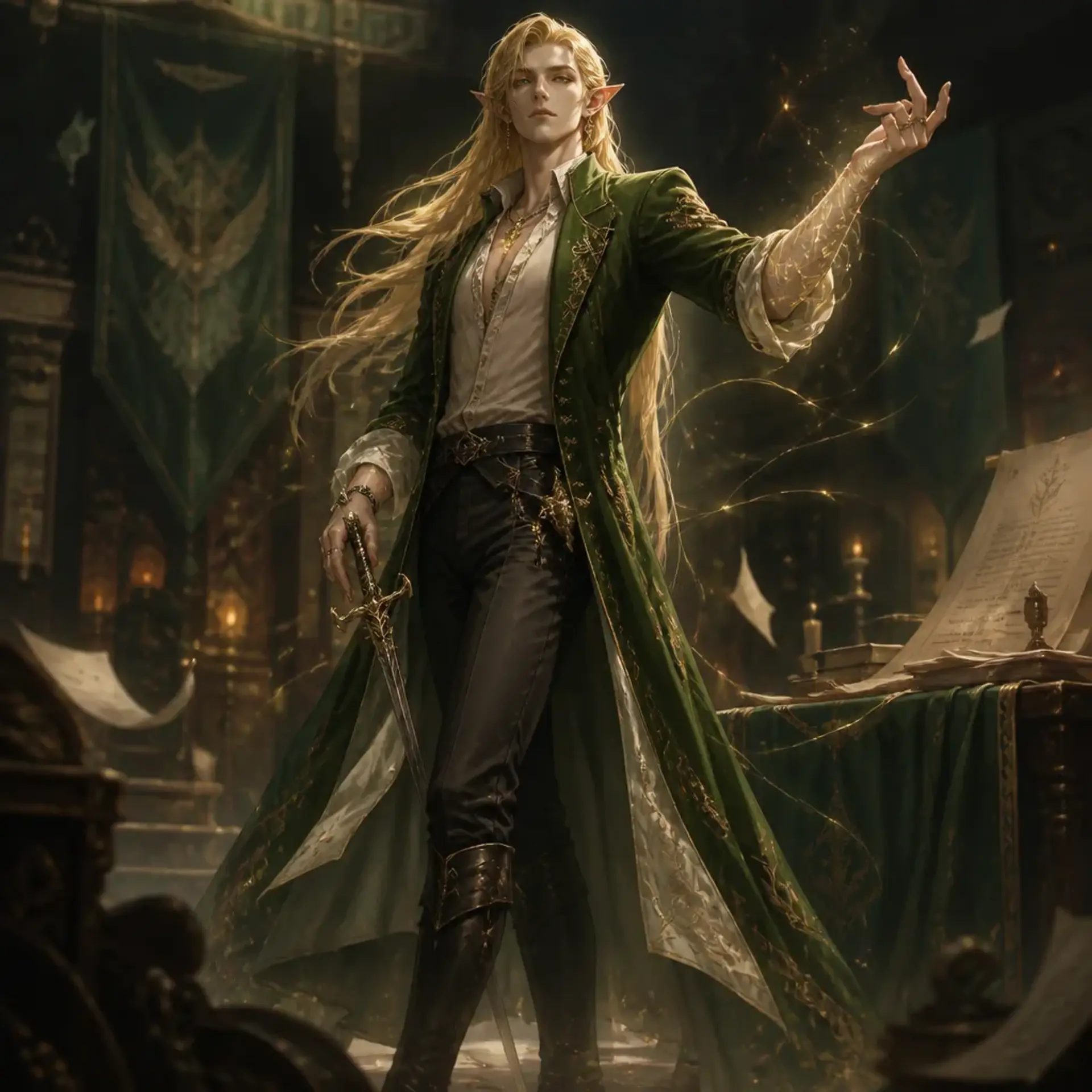 Wordsmith Nithaan - AI-generated fantasy Character