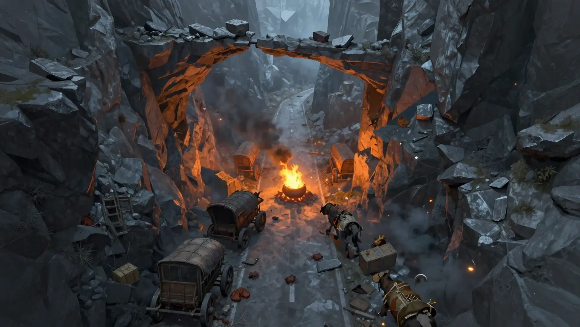 Hold the Wagon Line at Ember Pass - AI-generated fantasy Encounter