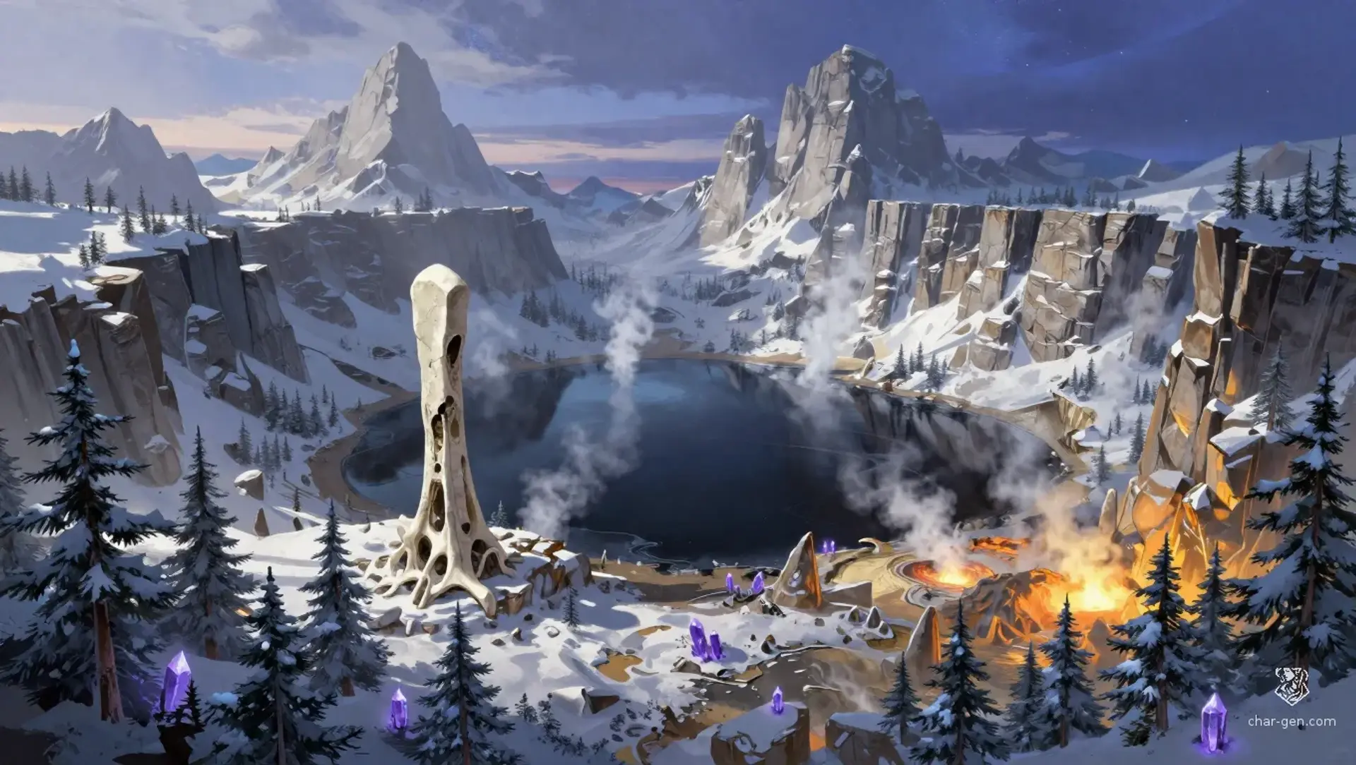 Lake Marrow - AI-generated fantasy Region