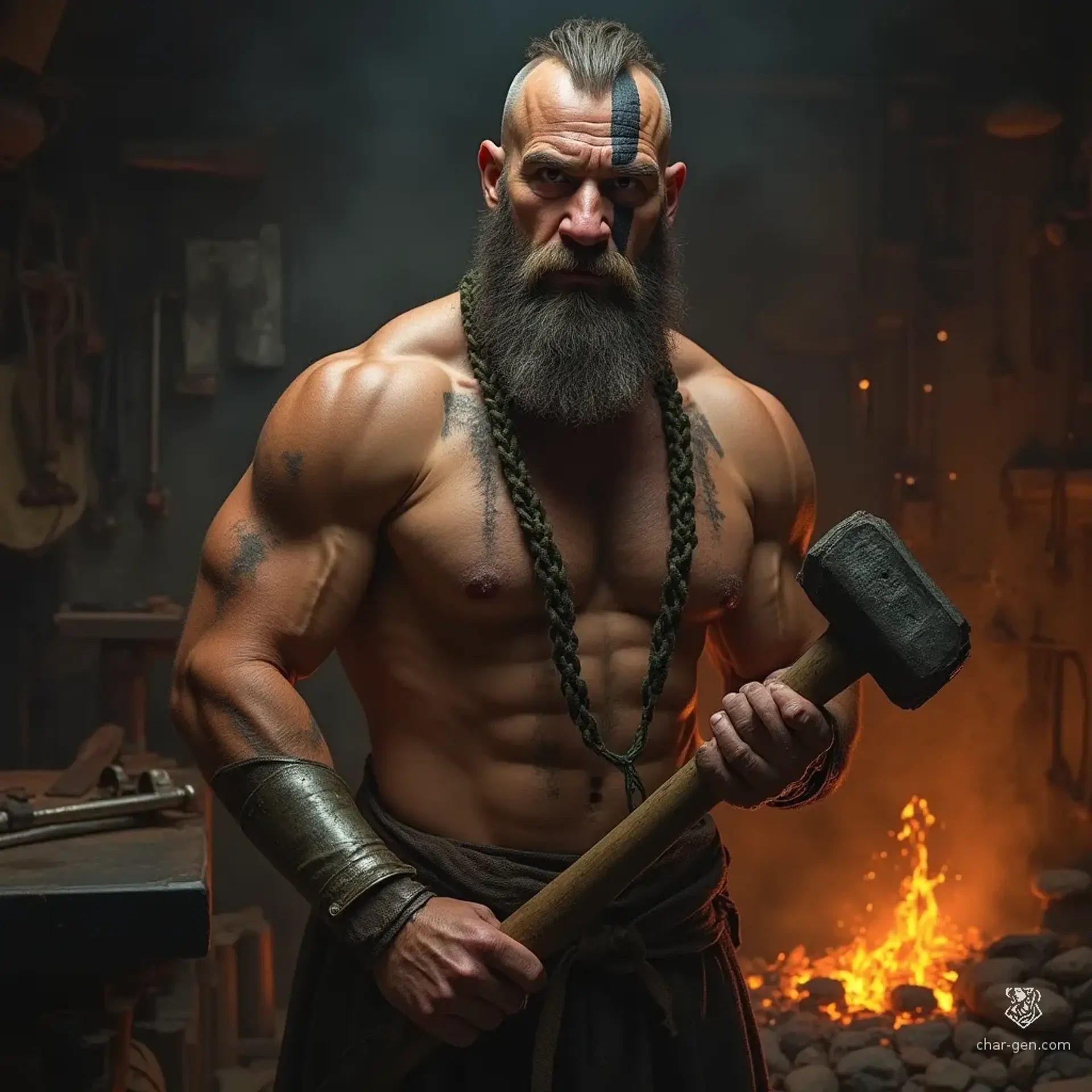 Bran 'Ironhand' Marrec - AI-generated fantasy NPC