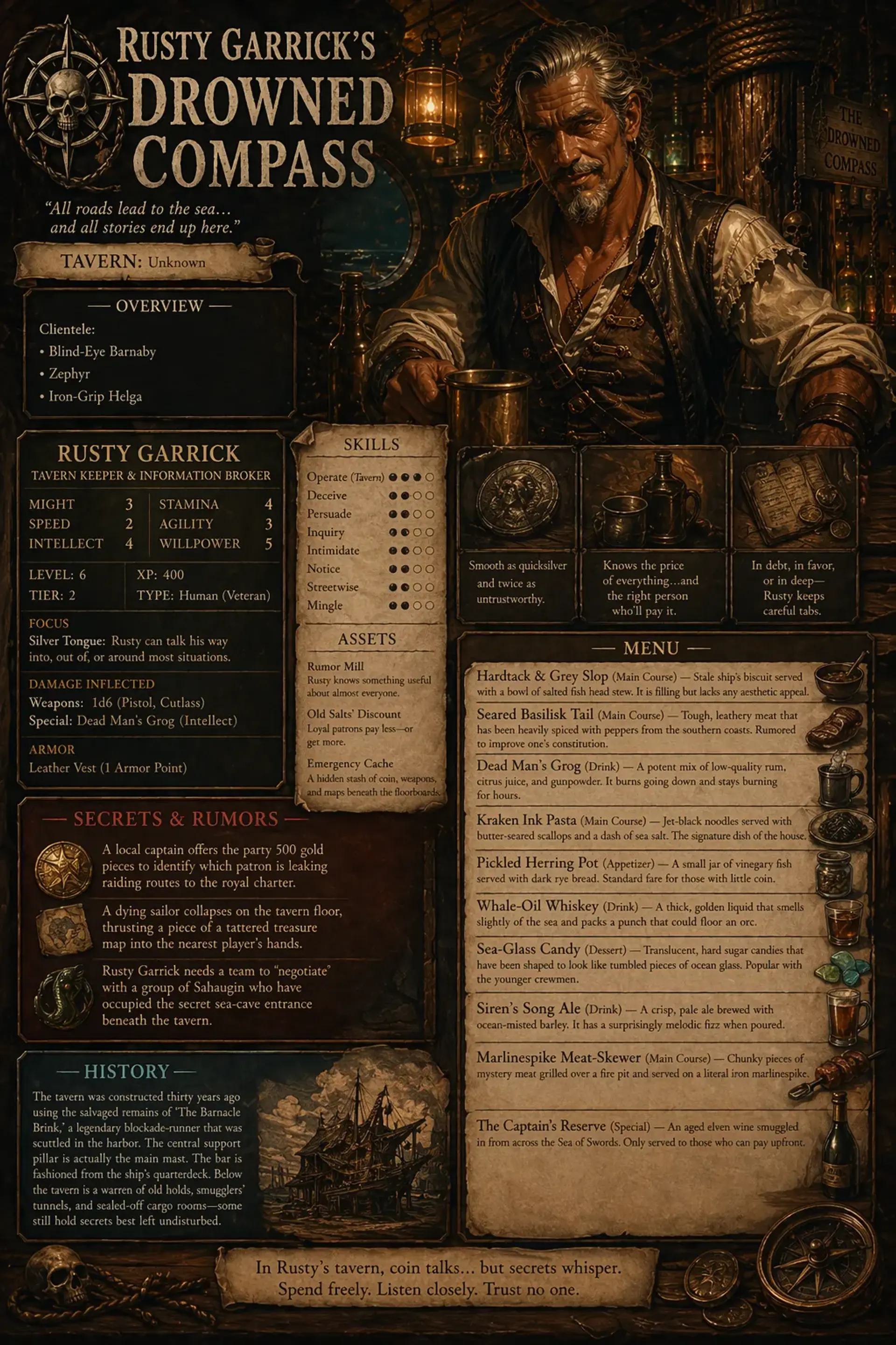 Tavern Sheet