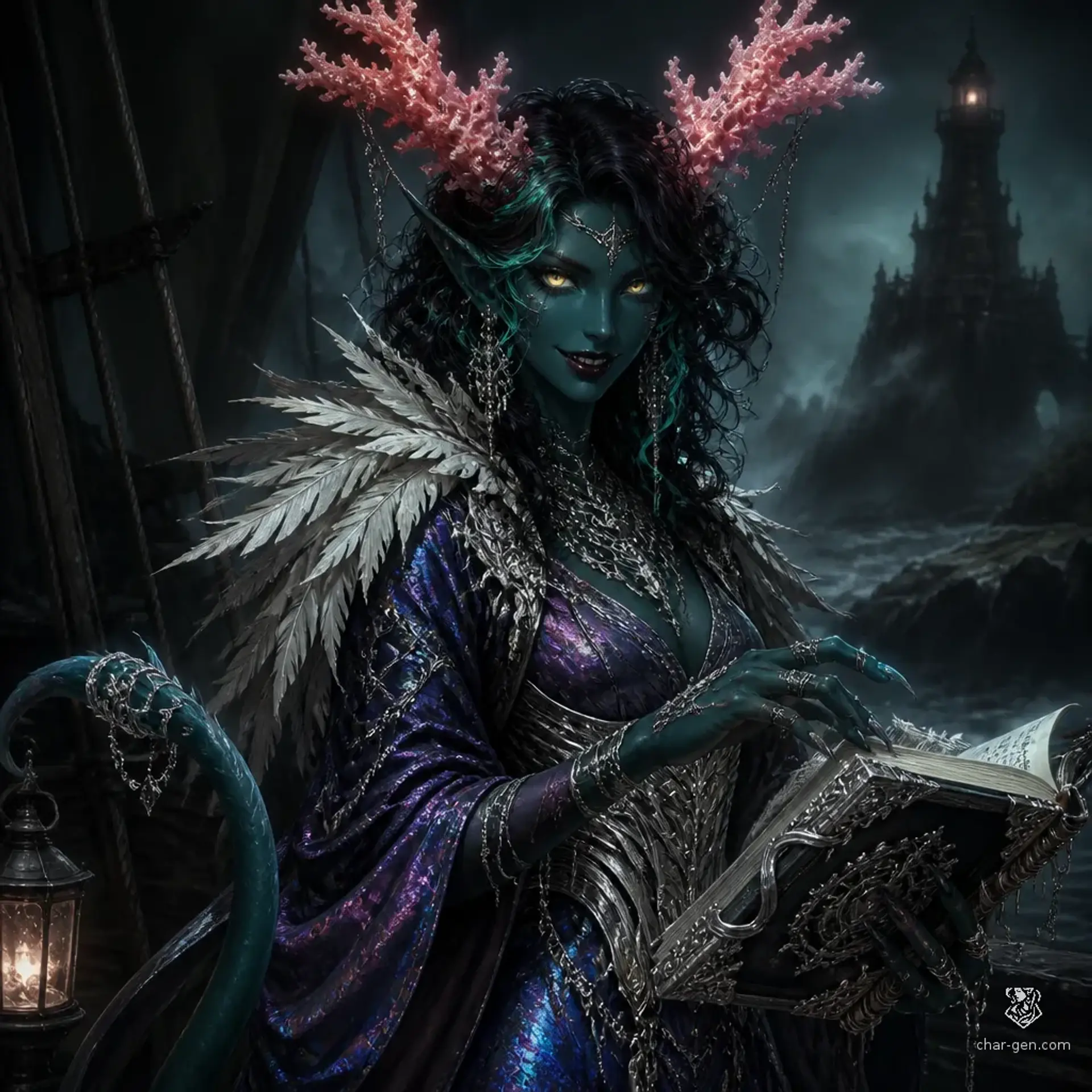 Madam Elara Vaelentis - AI-generated fantasy NPC