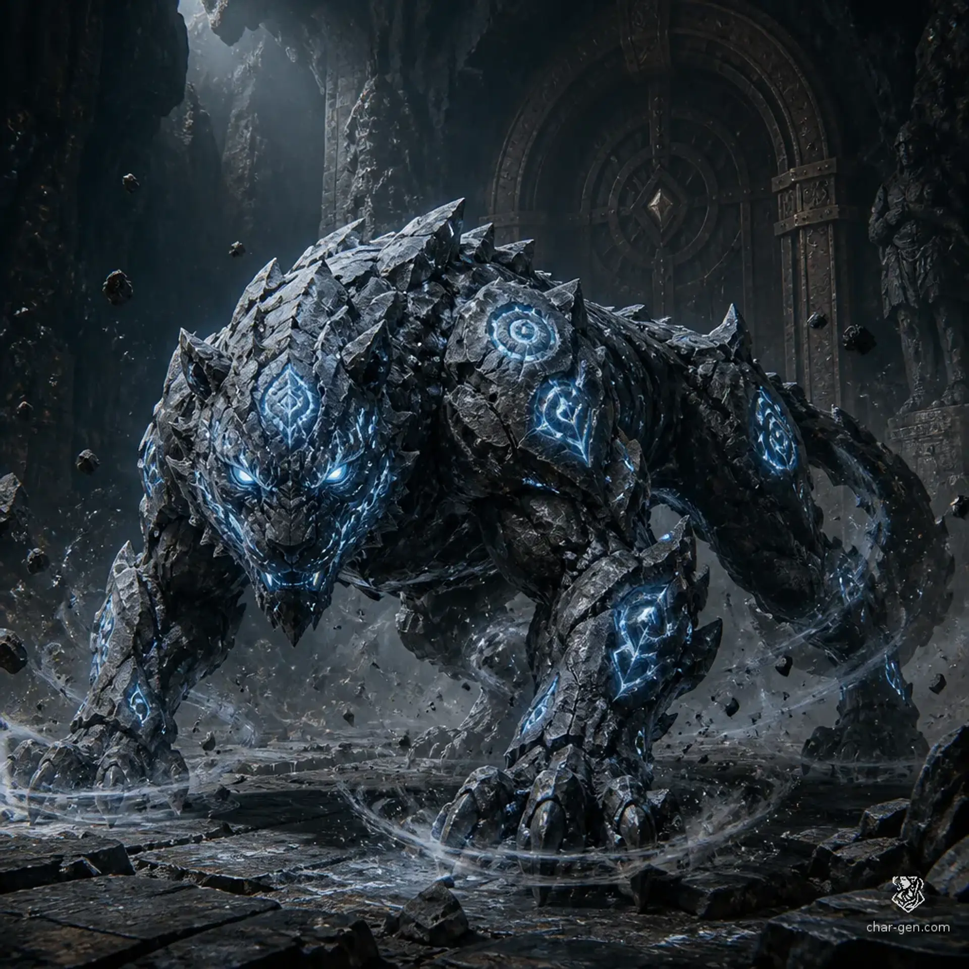Stone Panther Guardian - AI-generated fantasy Monster