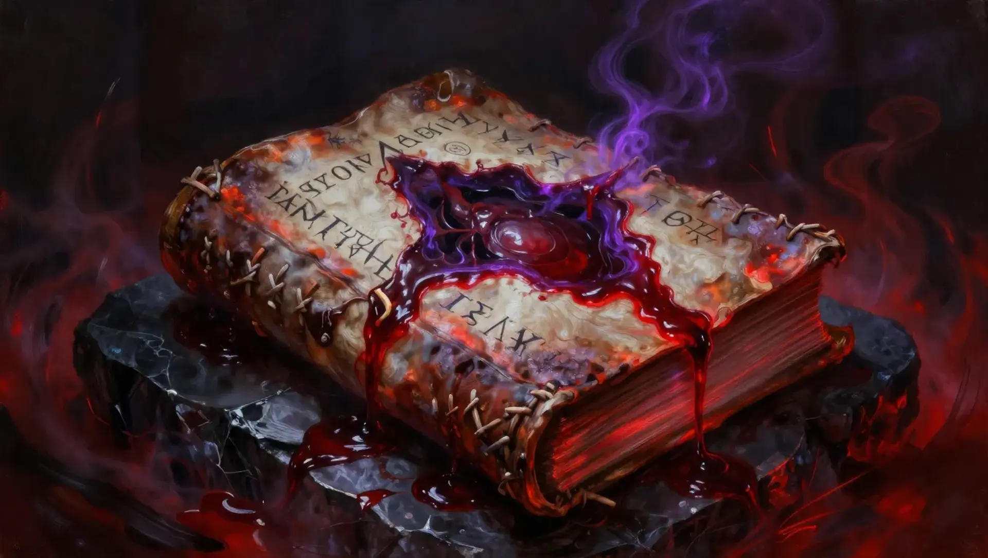 Der Codex des Sanguinischen Schattens - AI-generated fantasy Spellbook