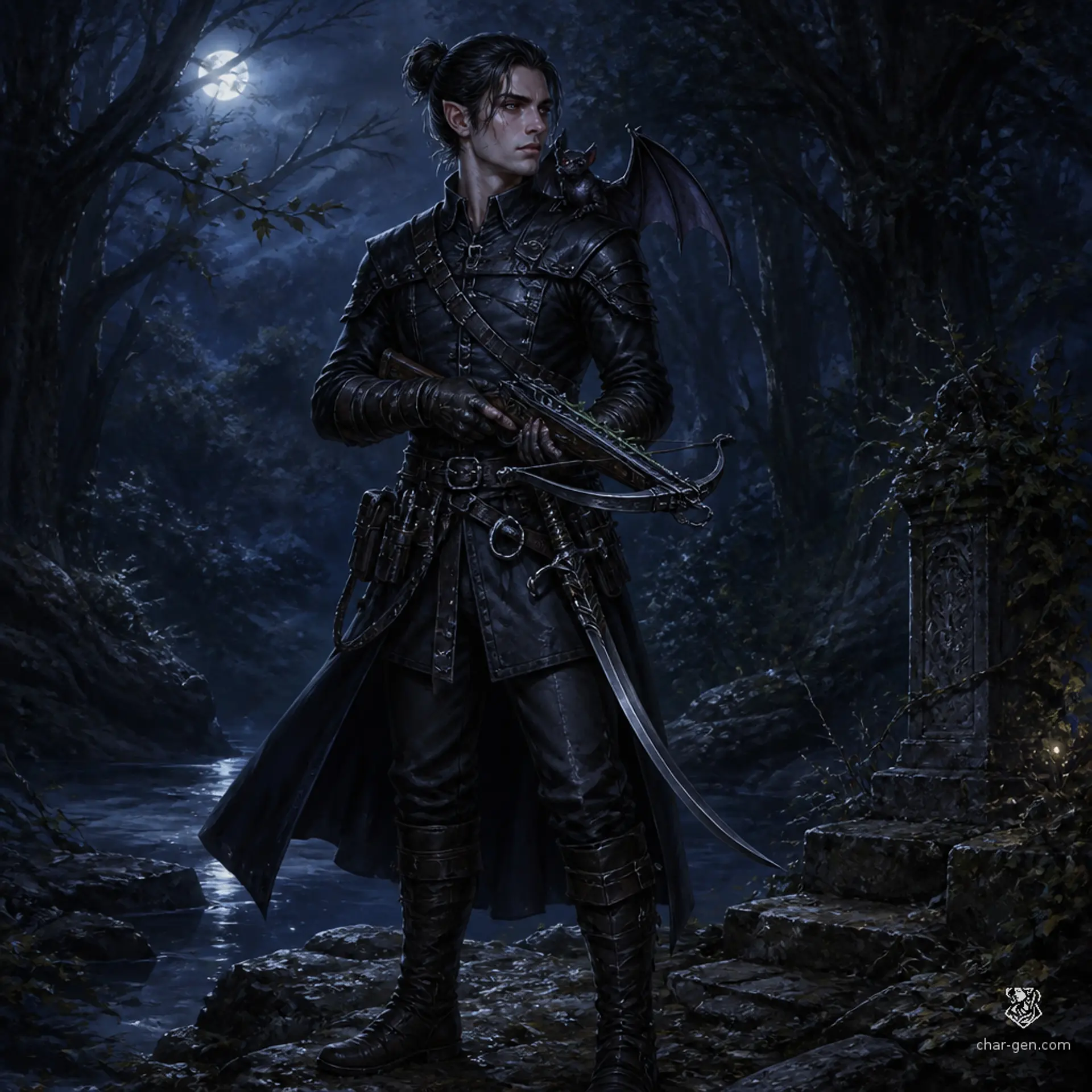 Eli Nightbreeze - AI-generated fantasy Character