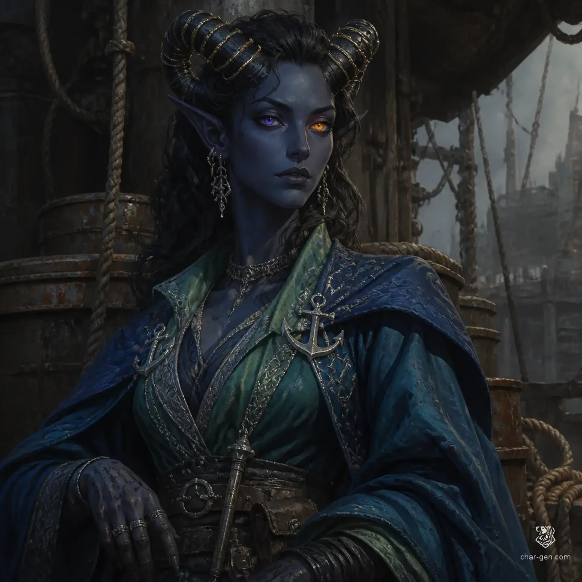 Thalassa Xirxis - AI-generated fantasy NPC