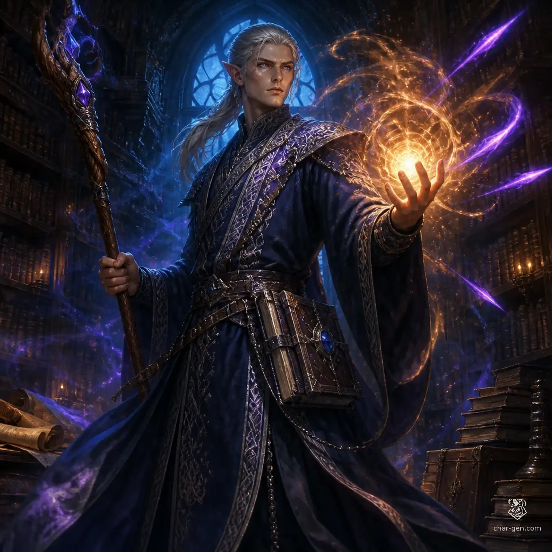 Thalarian Moonwhisper - AI-generated fantasy Character
