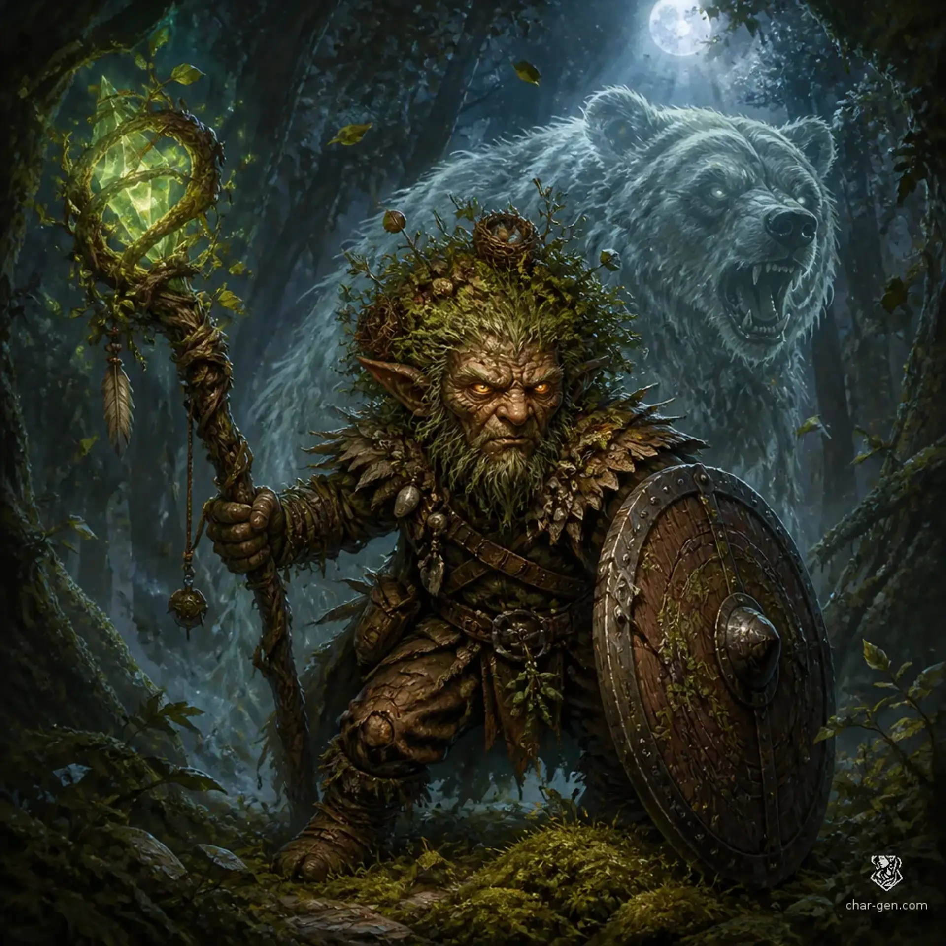 Zook Bark-Biter Glittenglisten - AI-generated fantasy Character