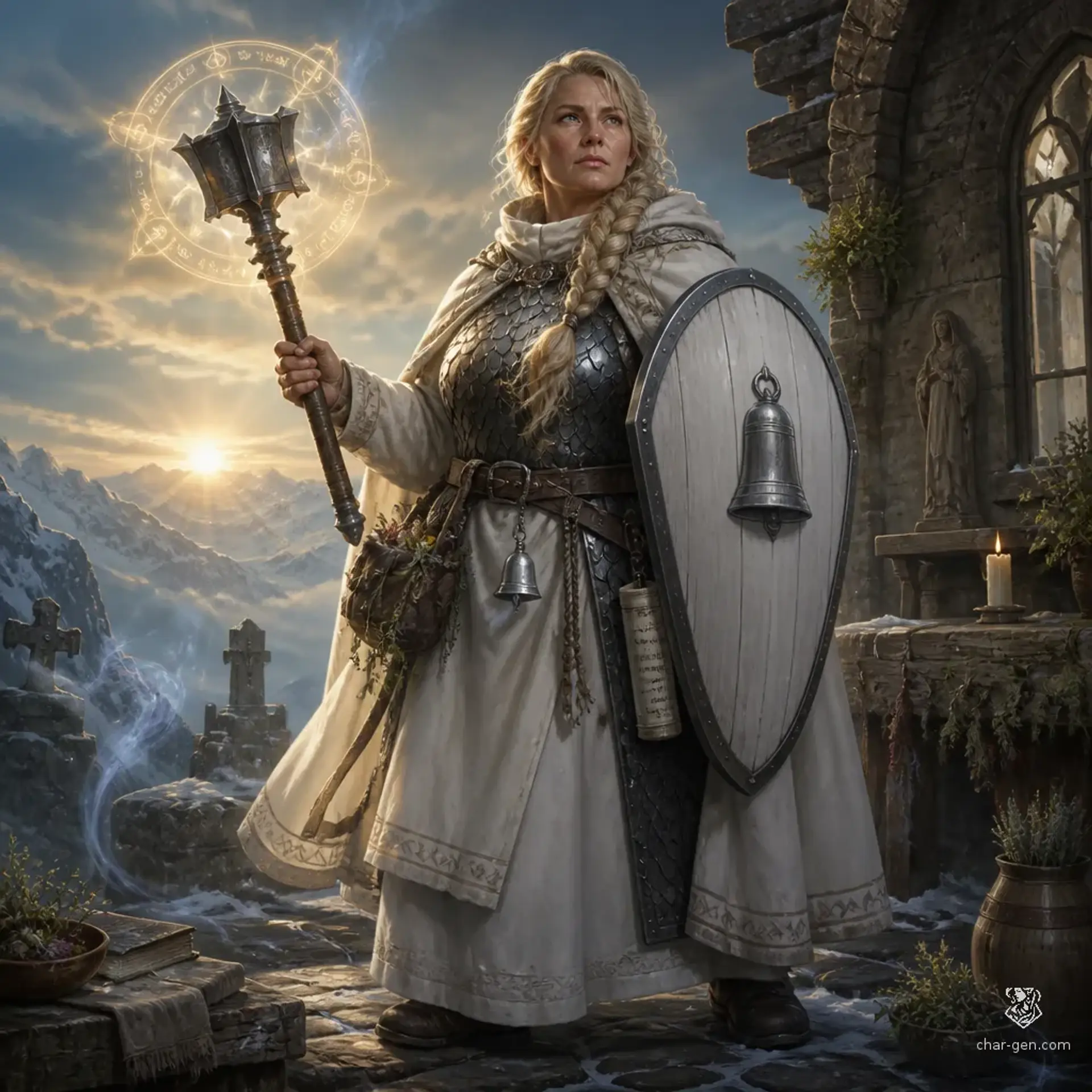 Marta Khevsuri - AI-generated fantasy Character