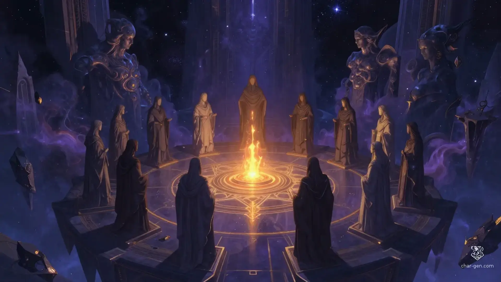 The Artisans of the Origin - AI-generated fantasy Pantheon