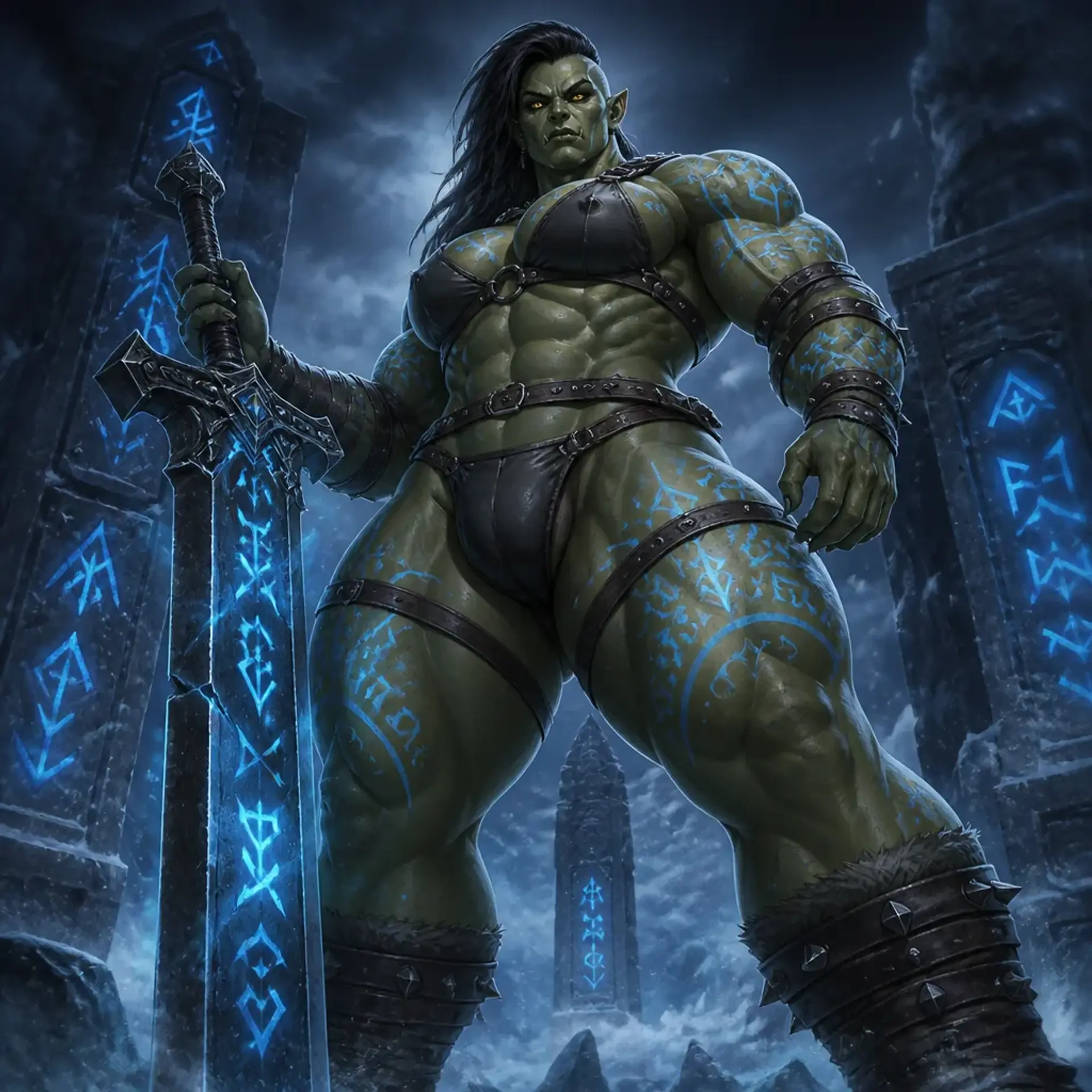 Rugha the Unbound - AI-generated fantasy Character
