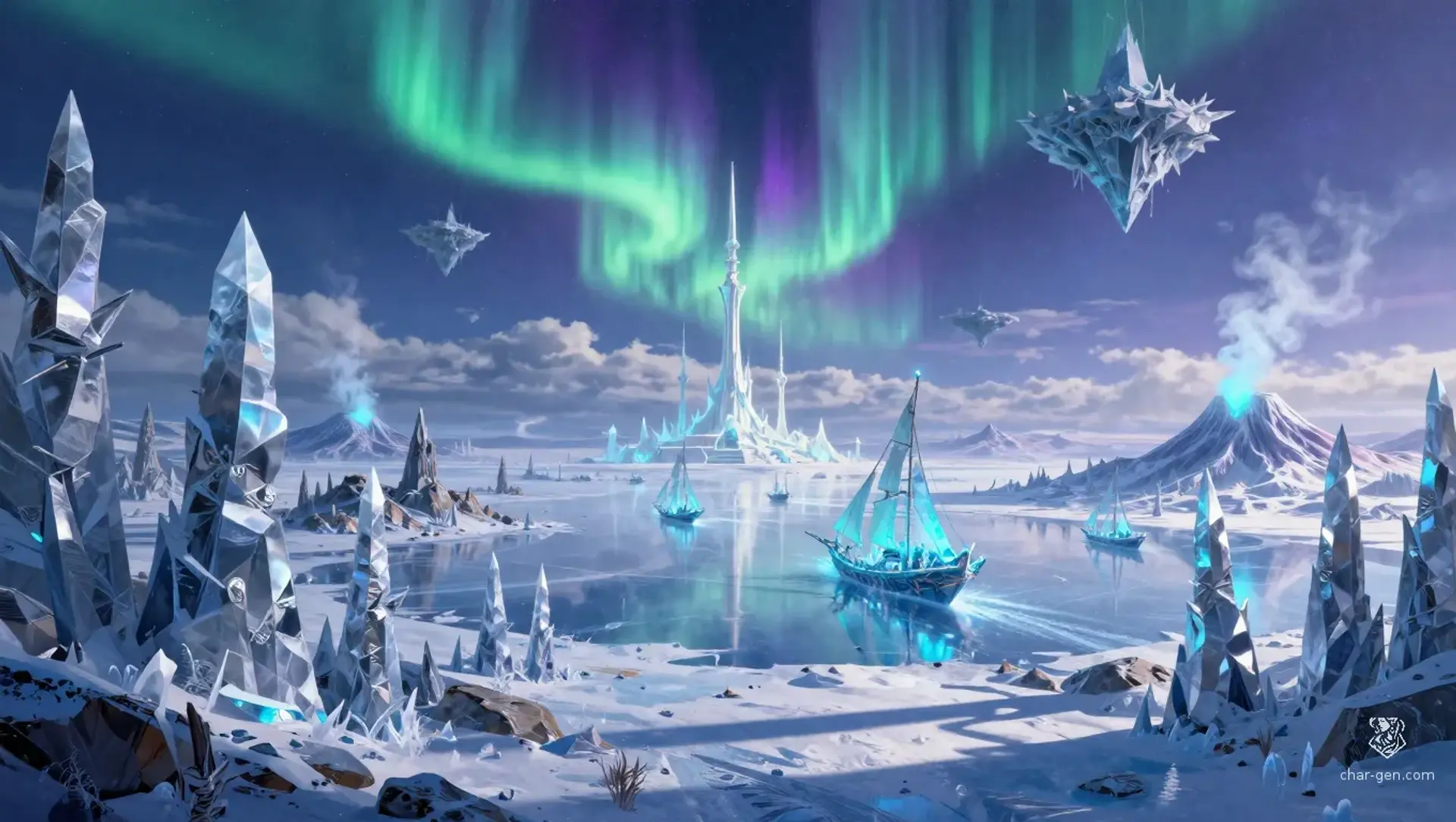 The Borealis Expanse - AI-generated fantasy Region