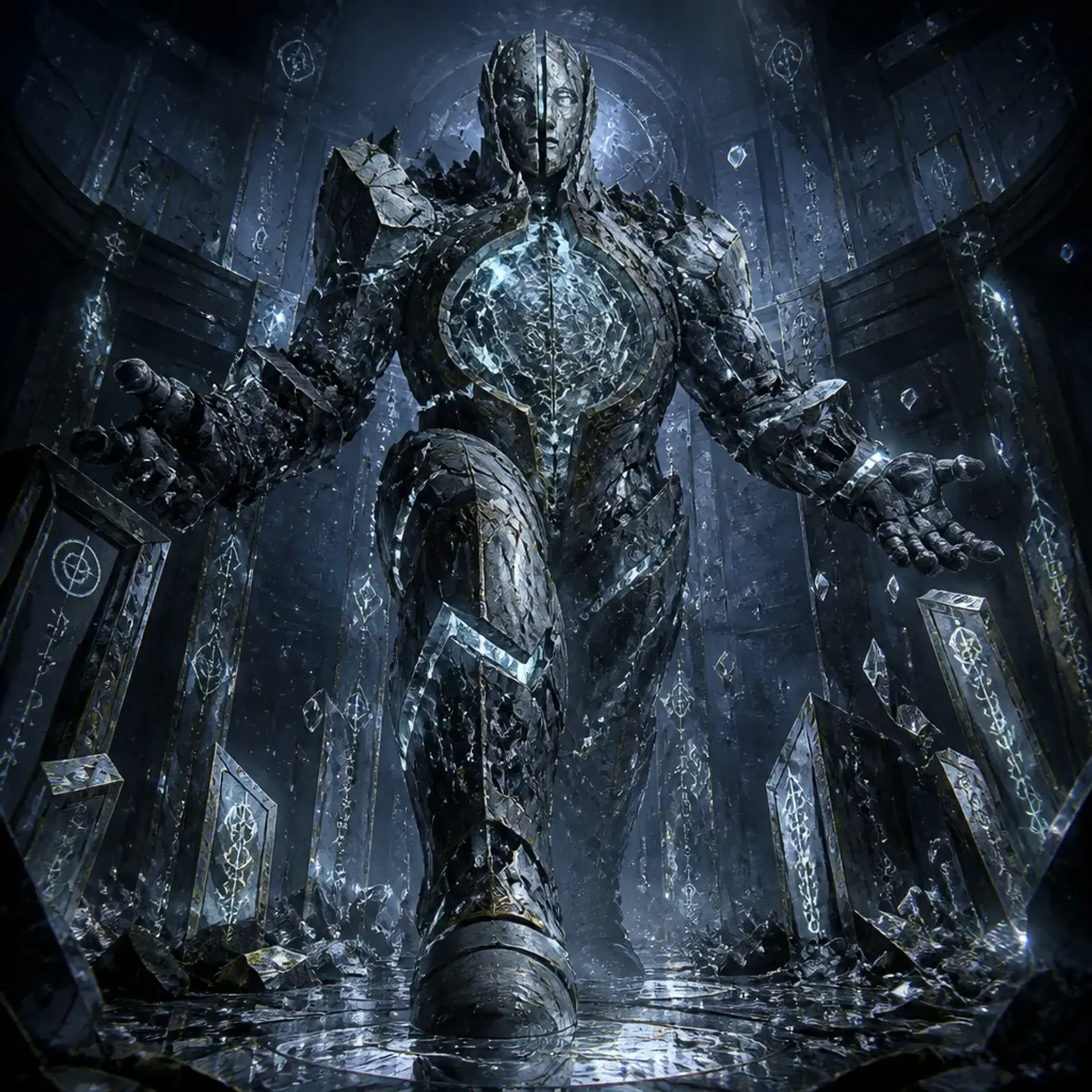 Shattered Ward Construct - AI-generated fantasy Monster