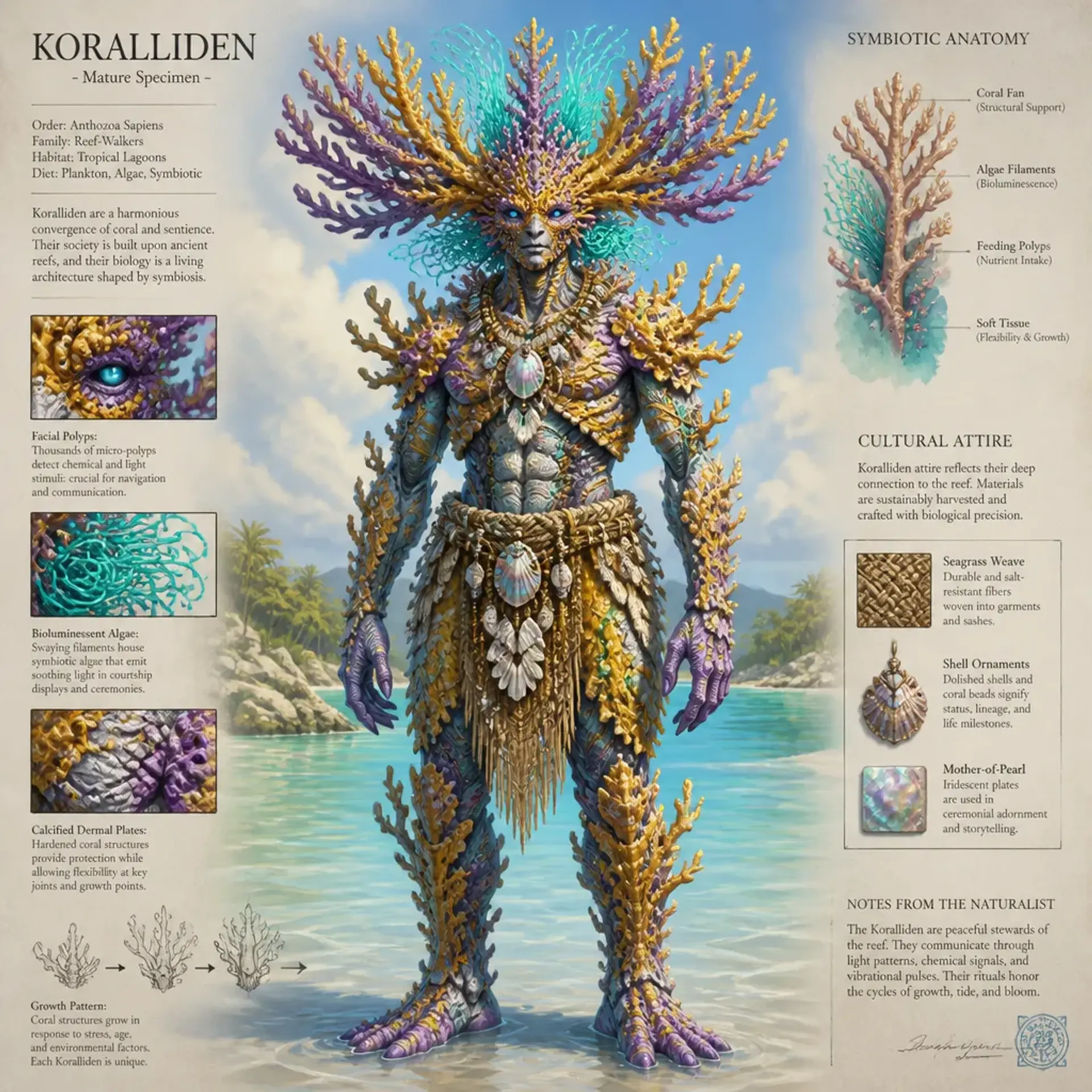 Koralliden - AI-generated fantasy Species