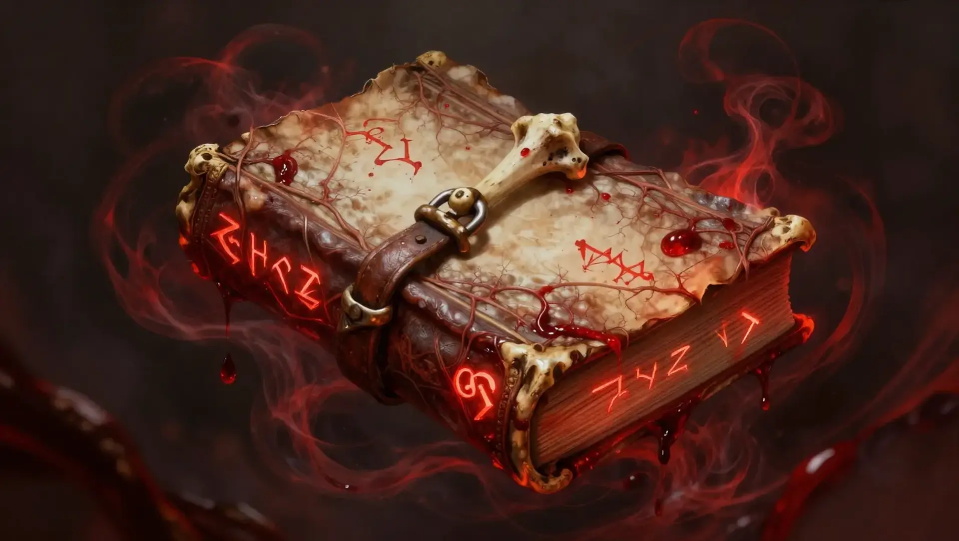 Das Grimoire des ewigen Blutstroms - AI-generated fantasy Spellbook