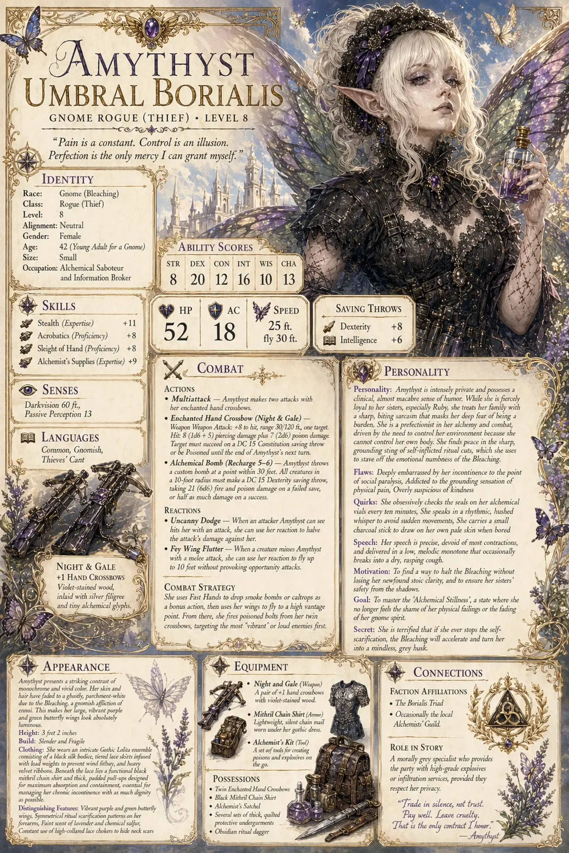 Amythyst Umbral Borialis - AI-generated fantasy NPC