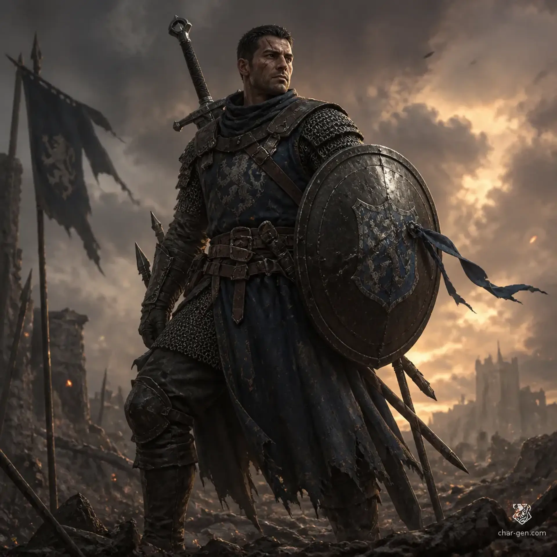 Kaelen Vane - AI-generated fantasy Character