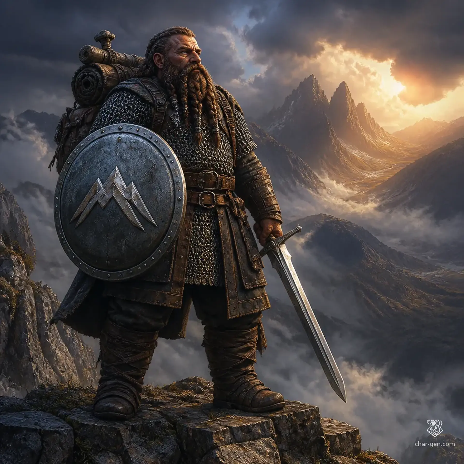 Eric the fighter - AI-generated fantasy Character
