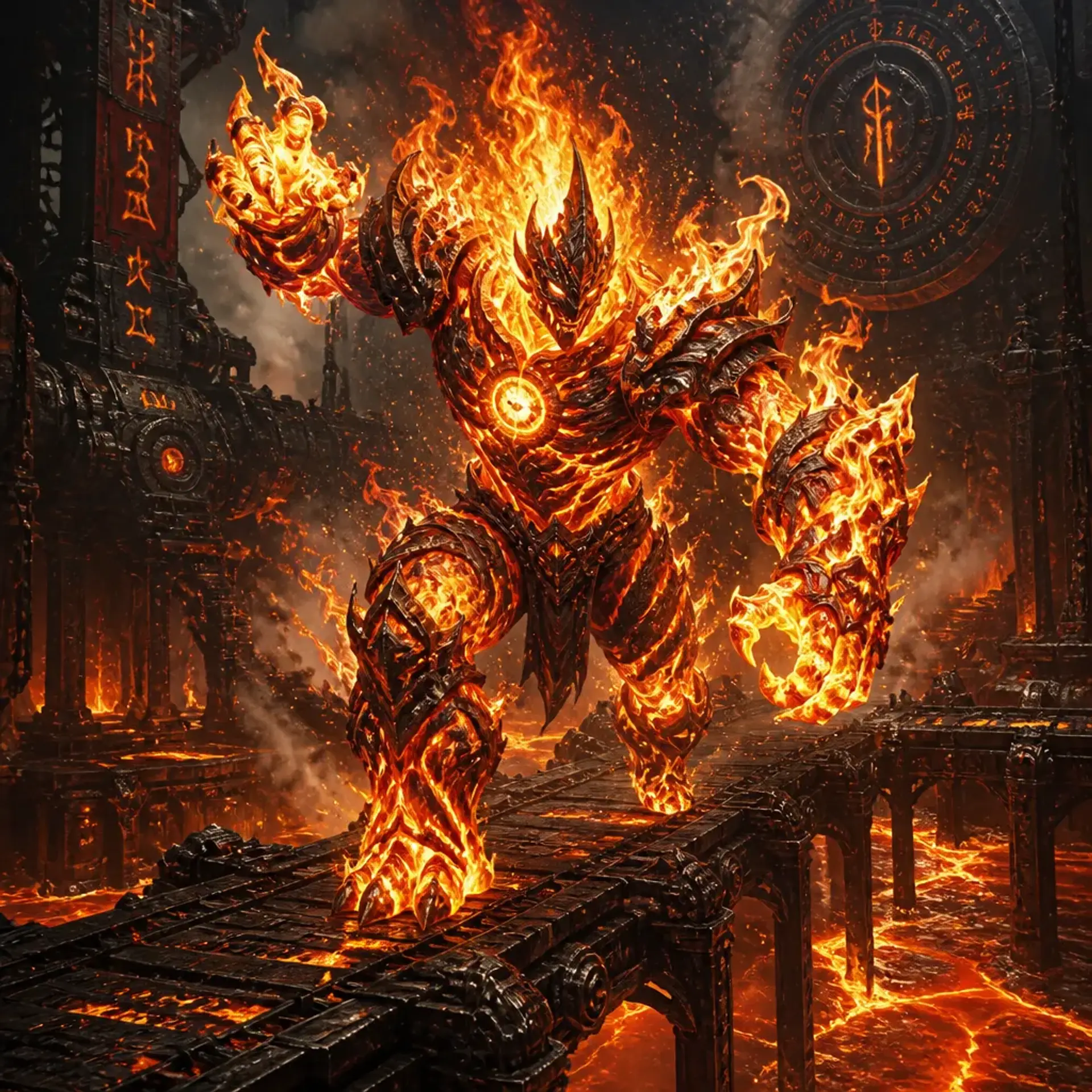 Fire Elemental - AI-generated fantasy Monster